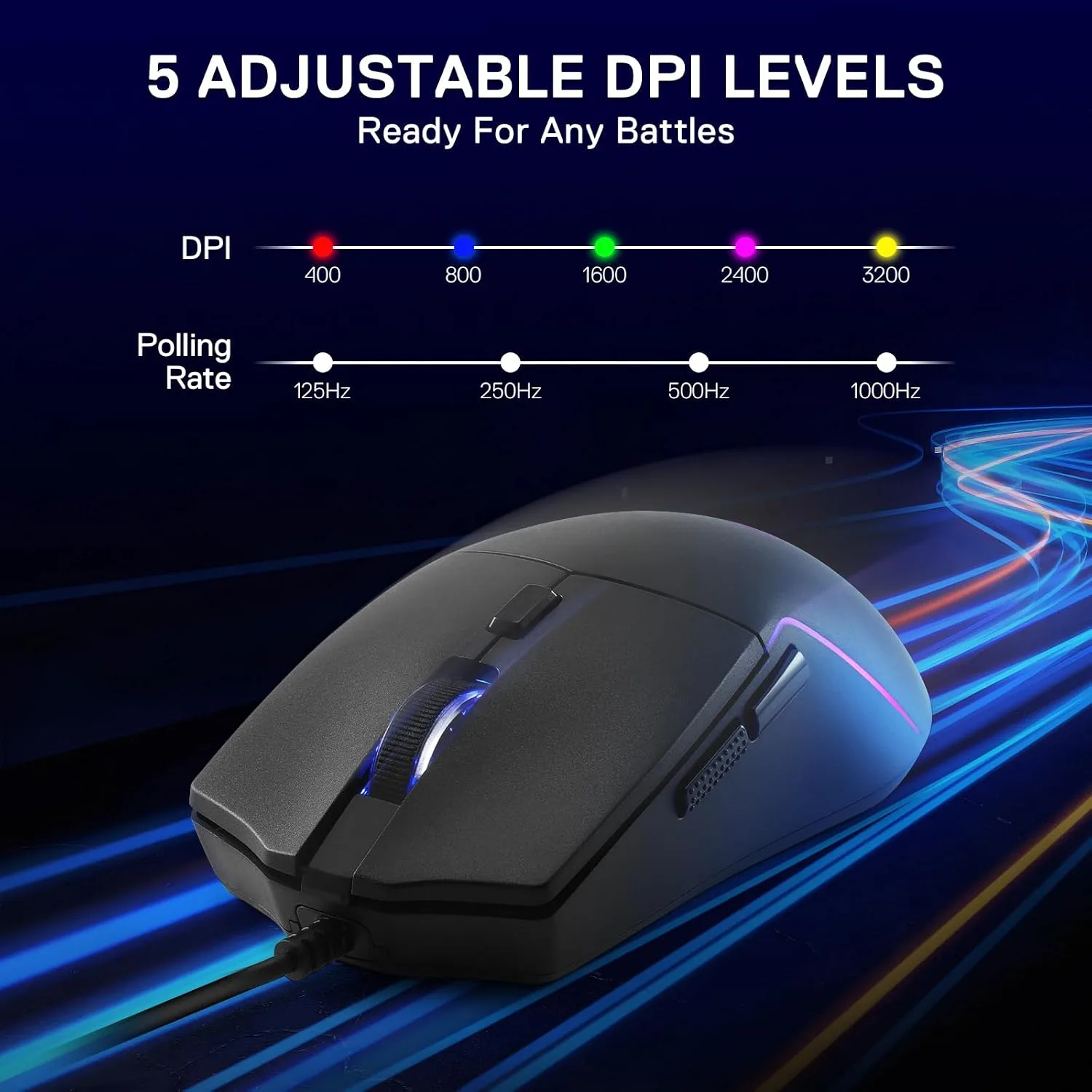 Redragon M730 Wired RGB Gaming Mouse 10K DPI Lightweight Remapping Keys