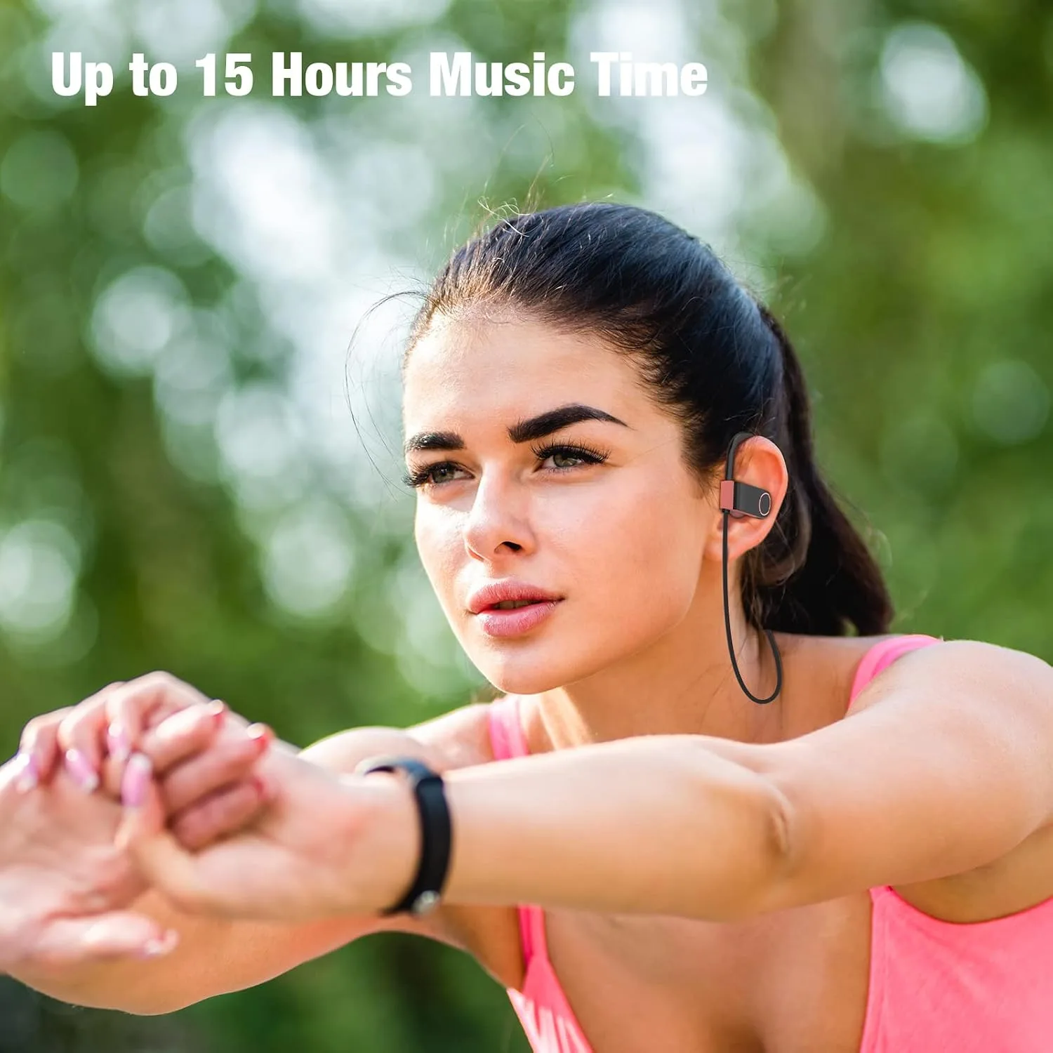 Boean Bluetooth Headphones - IPX7 Waterproof Running Sports Earphones for Women & Girls with 16 Hrs Playtime
