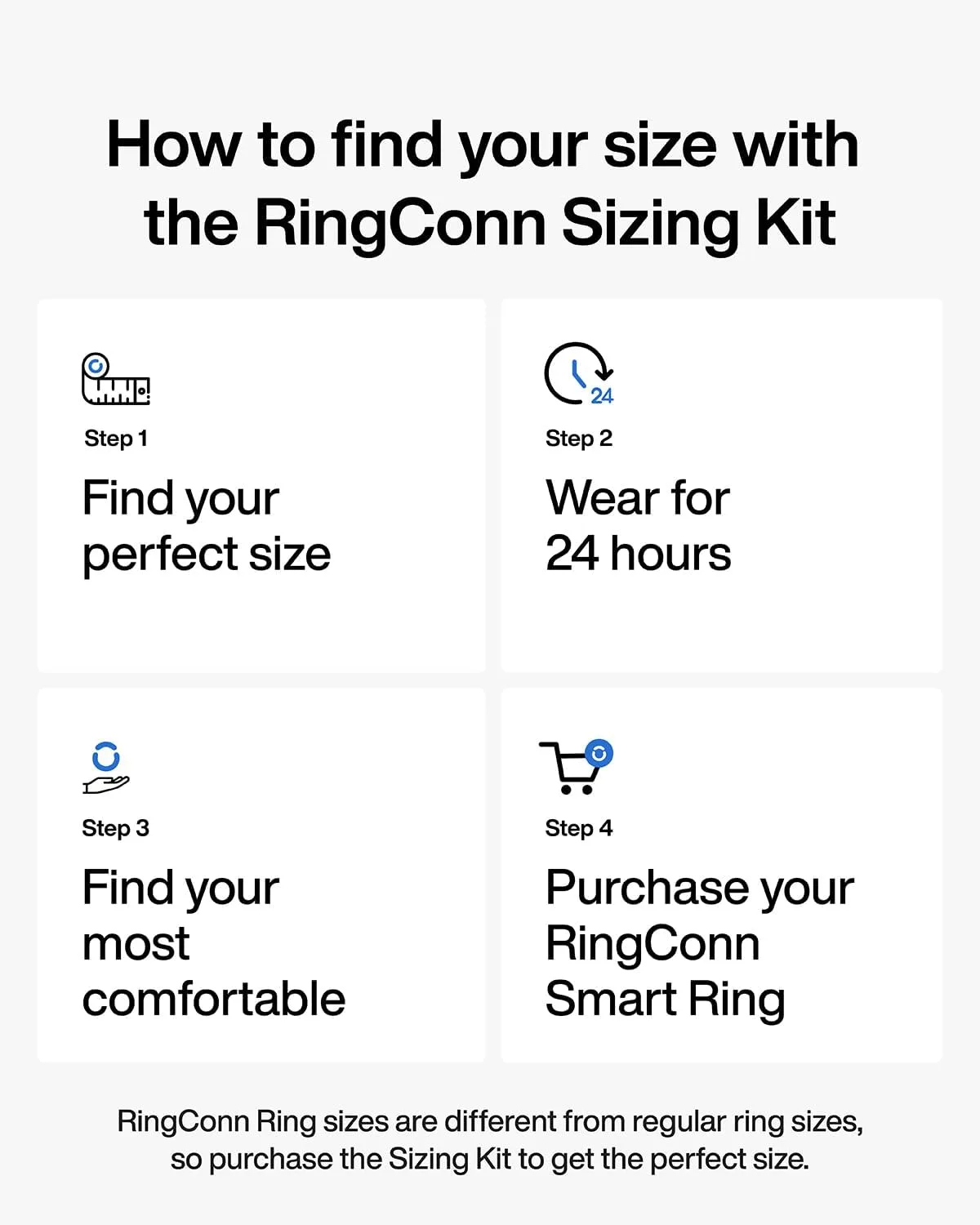 RingConn Gen 2 Air Sizing Kit - Size Before You Buy (Sizes 6-14)