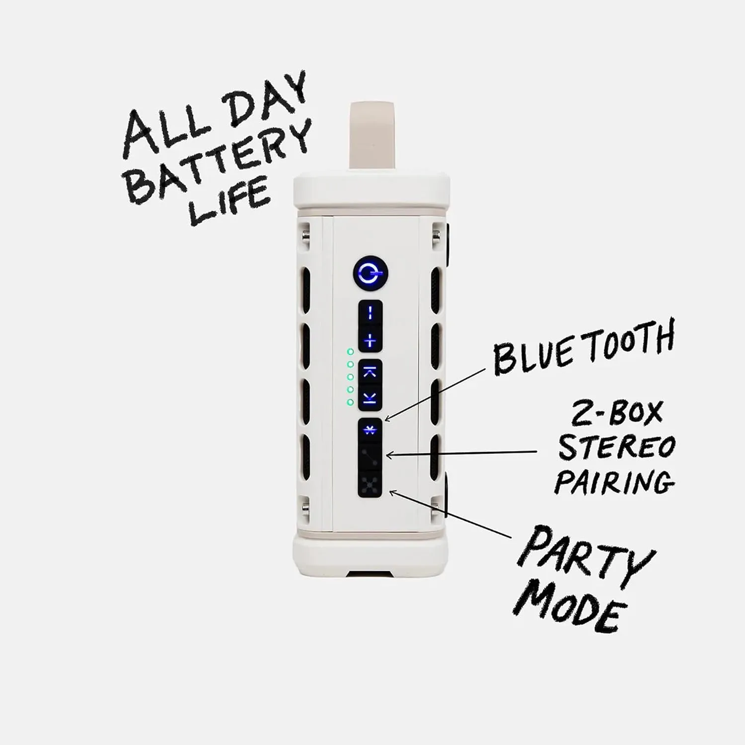 Turtlebox Ranger Bluetooth Speaker. Ultra-Portable, Waterproof, Ivory