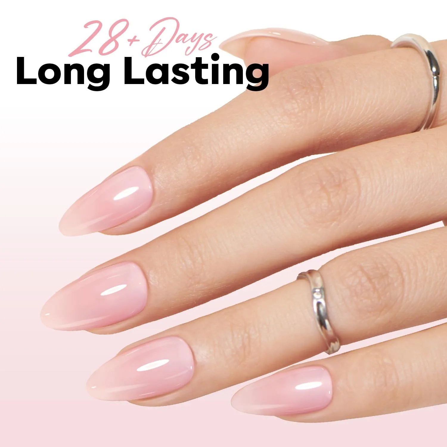 modelones Pink Gel Nail Polish Jelly Nude Pink Gel Polish
