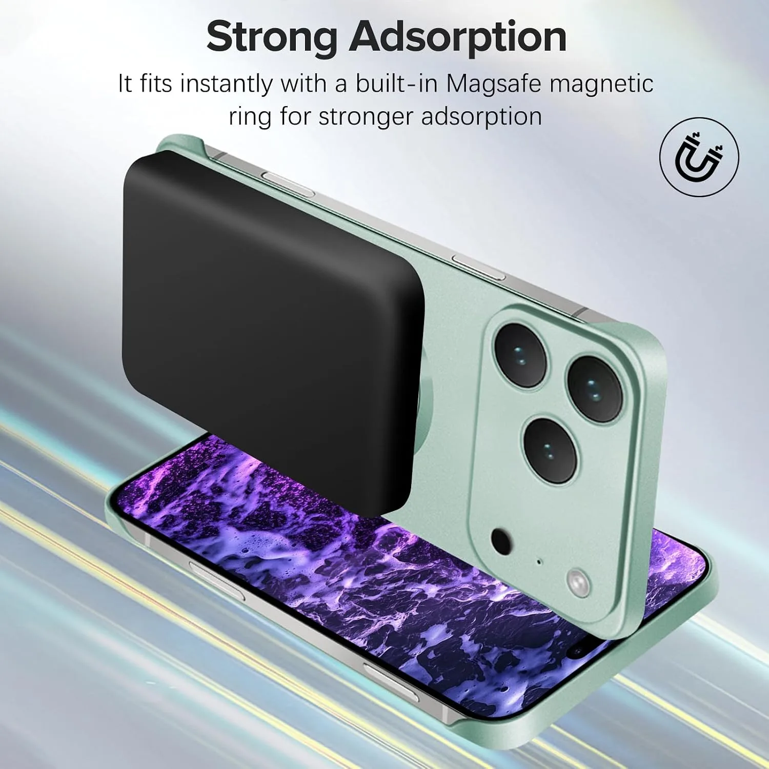 Case for iPhone 18 Pro, Magnetic Phone Case Compatible with Mag-Safe，Green