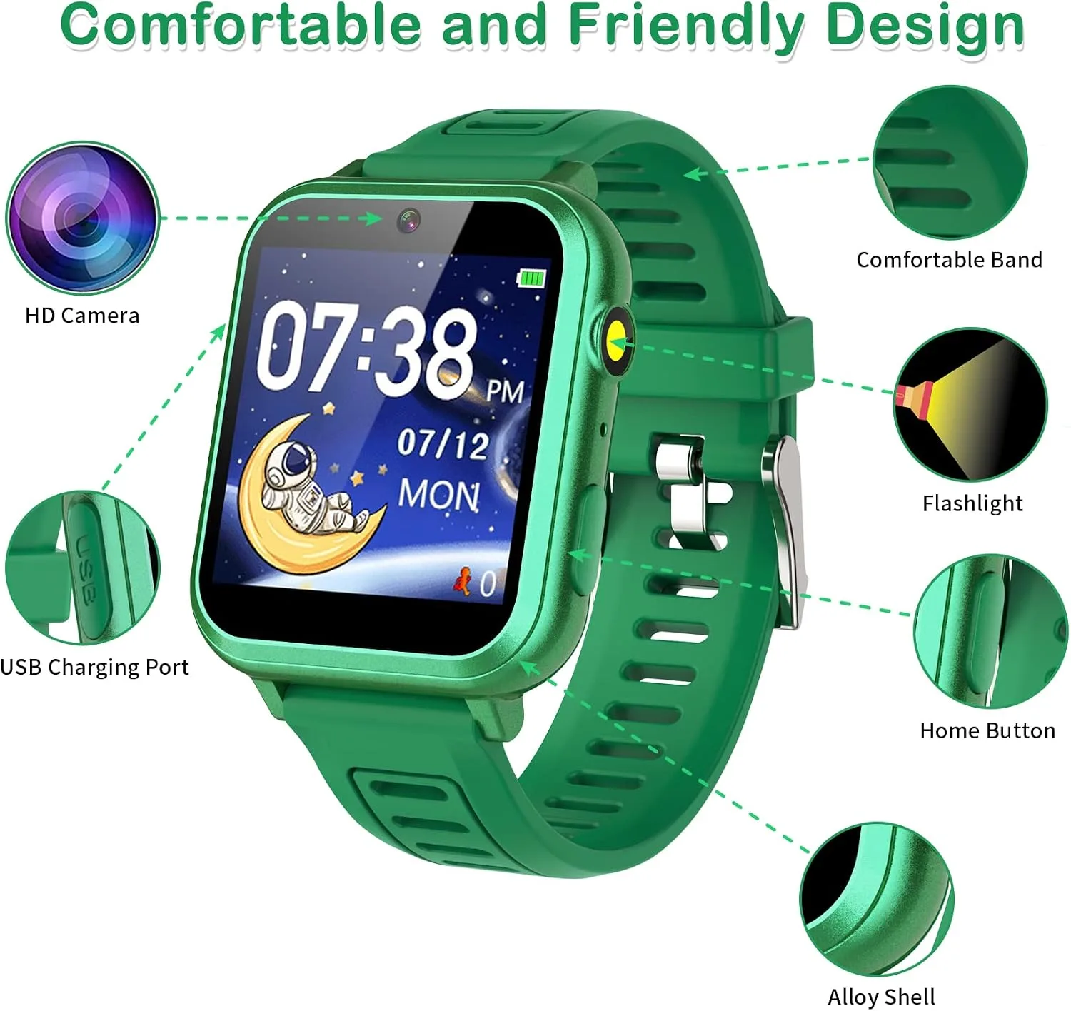 Smart Watch for Kids with 39 Puzzle Games, Camera, Video Recorder, Music
