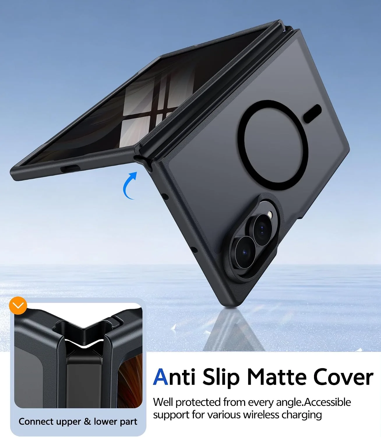 for Samsung Galaxy Z Fold 8 Case, with Privacy Screen Protector