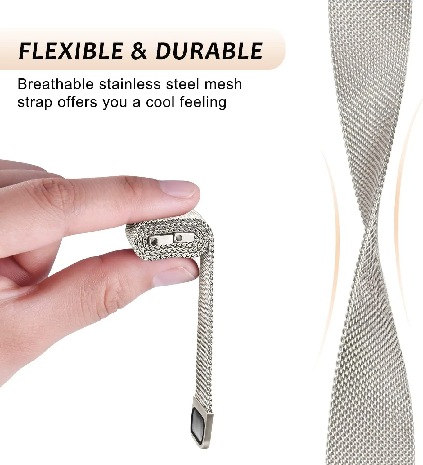 Watch Bands 20mm 22mm Quick Release Watch Strap, Stainless Steel Mesh Replacement Strap for Women Men