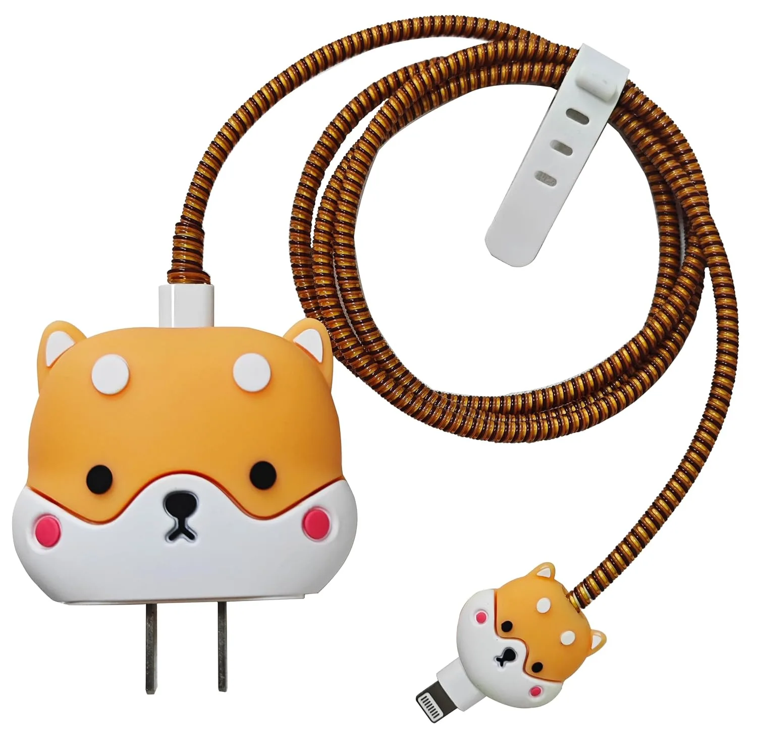 Protector para cargador Farvewry compatible con iPhone 20W USB-C diseño Shiba Inu