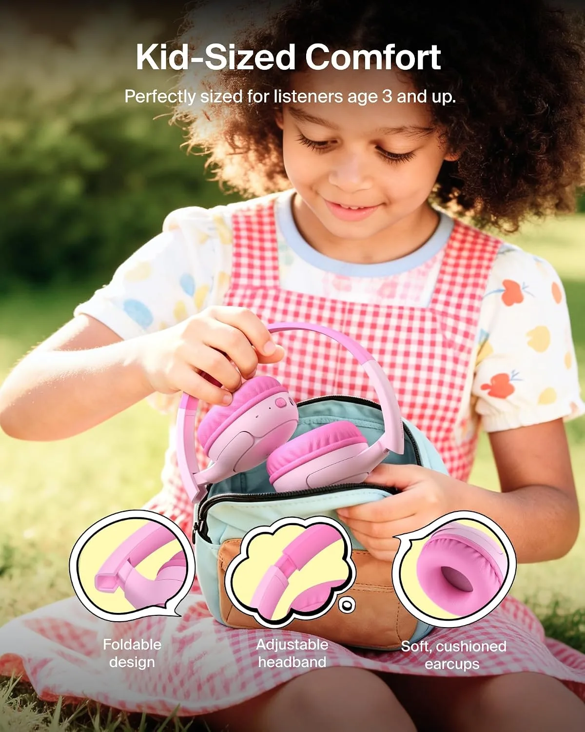 Belkin SoundForm Mini 2 Kids Headphones, Wireless & Wired, 55H Playtime