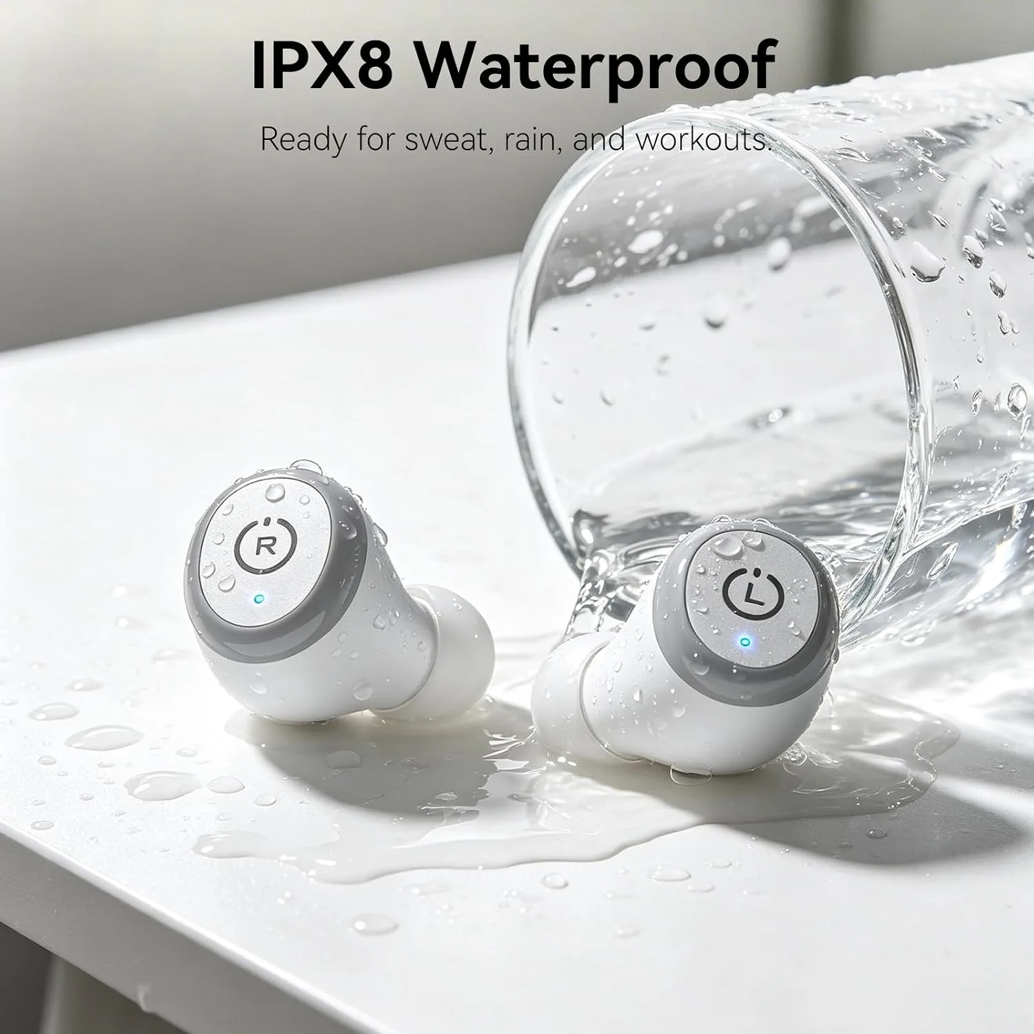 TOZO T10 Wireless Earbuds Powerful Bass Stereo Wireless Charging, APP, IPX8