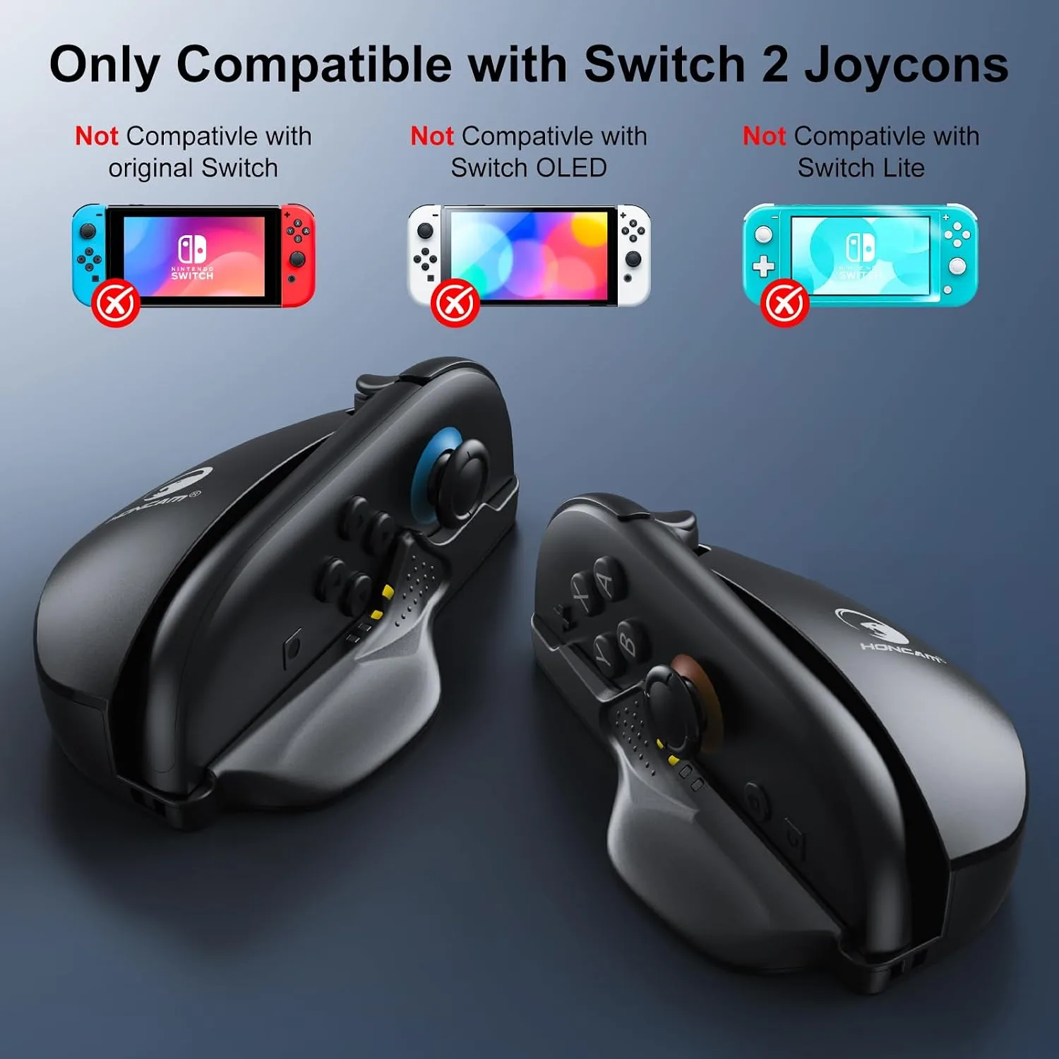 HONCAM Gaming Mouse Grip for Switch 2 Joycons, 2 Pack