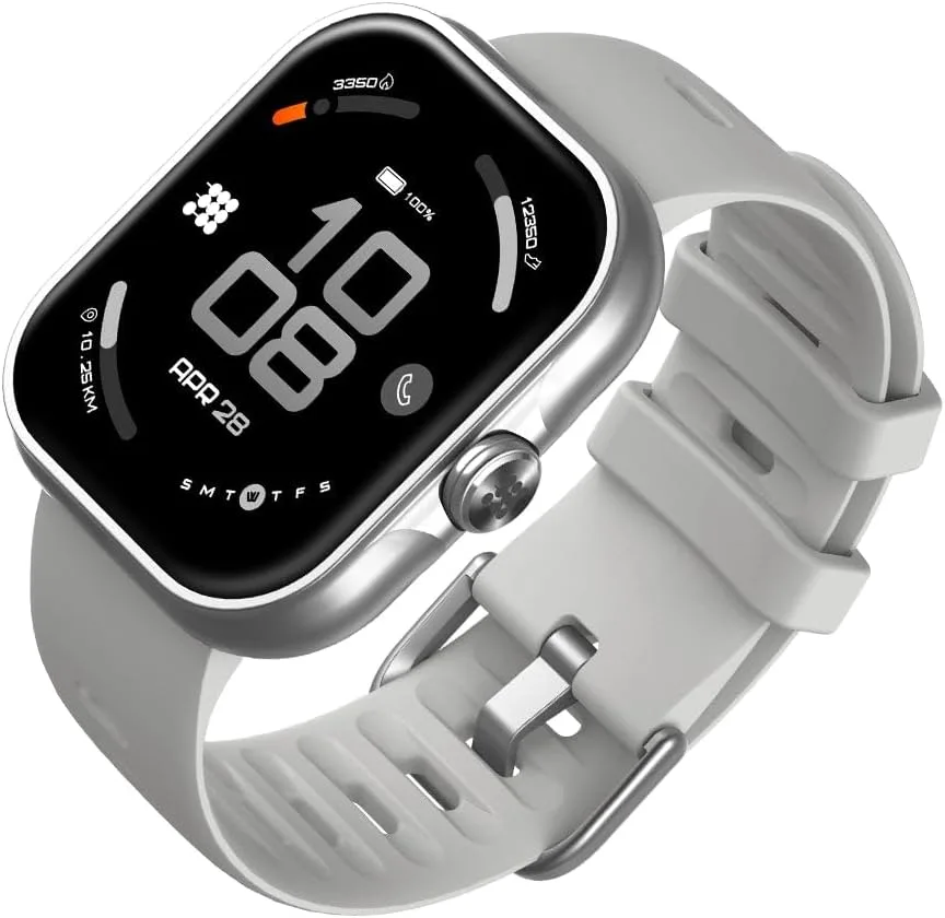 Cubitt Viva Lite Smartwatch, 1.85” AMOLED, Built-in GPS, Bluetooth Calls, VITA AI Assistant, Route Navigation, Compass, 100+ Sports Modes, 3ATM Water Resistant, Offline Music — Wolf Gray