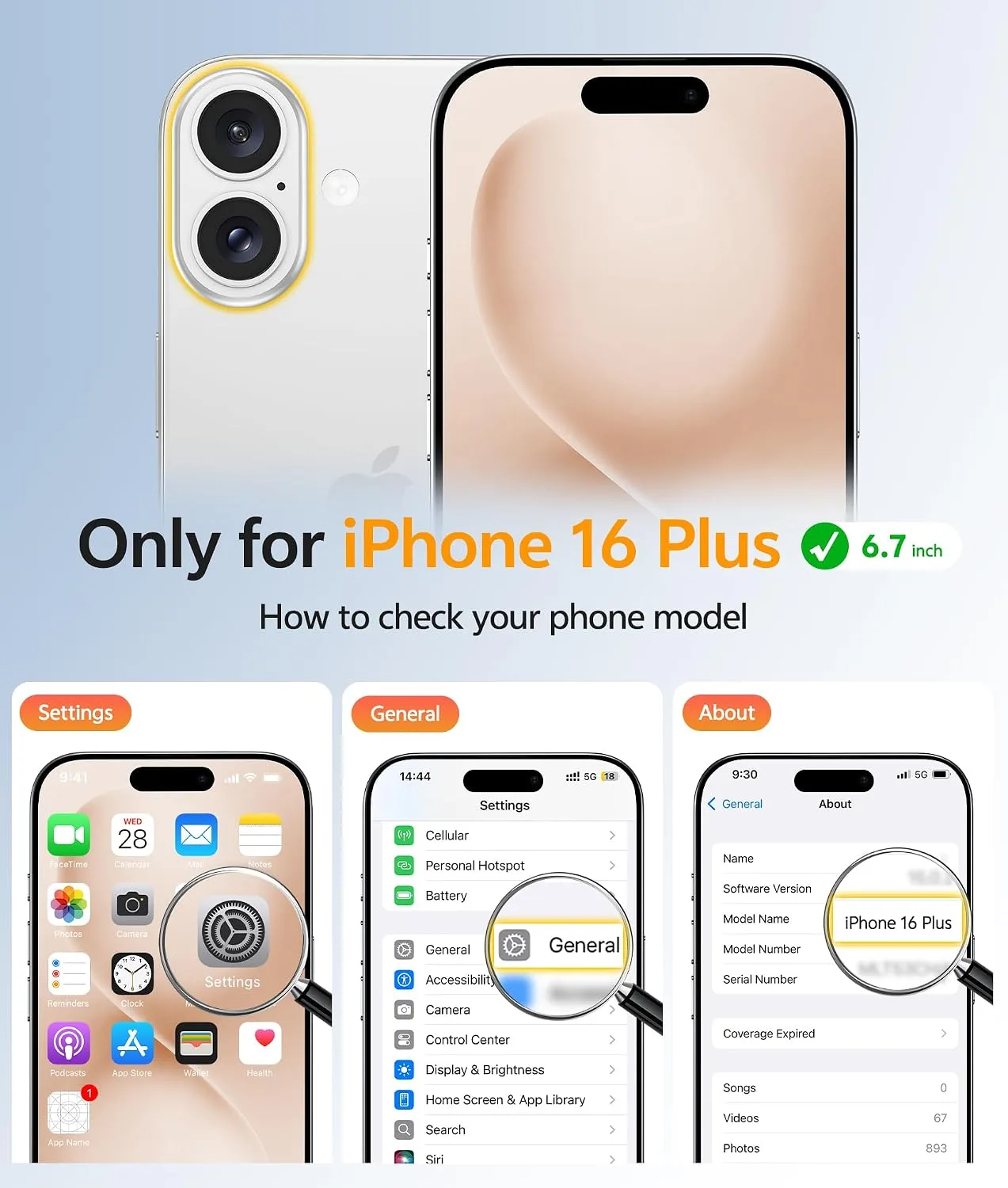 FNTCASE for iPhone 16 Plus Case, Fit for Magsafe, Desert Gold