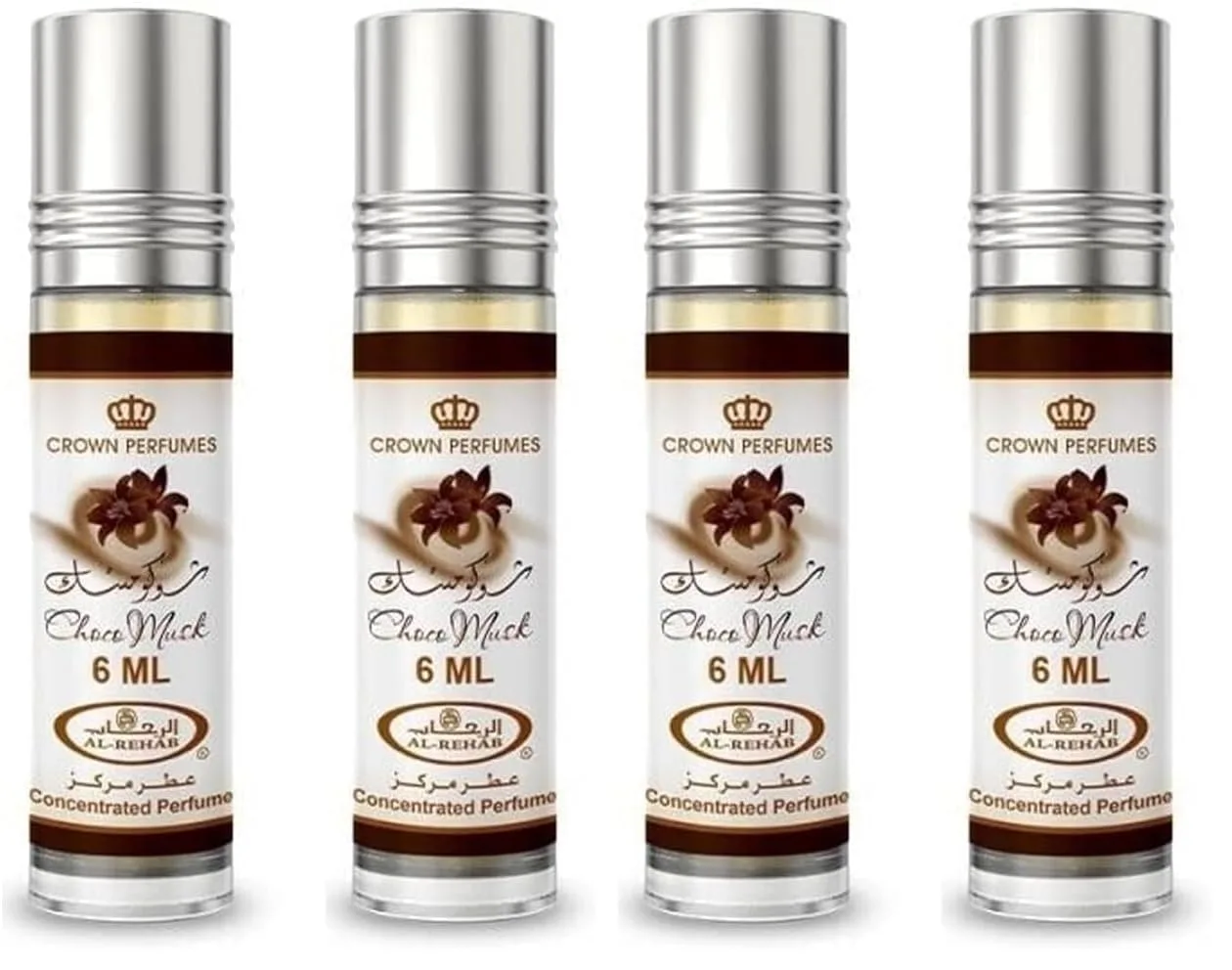 Al-Rehab Choco Musk Concentrated Perfume Rollerball for Unisex, 0.2 Ounce (Pack of 2)