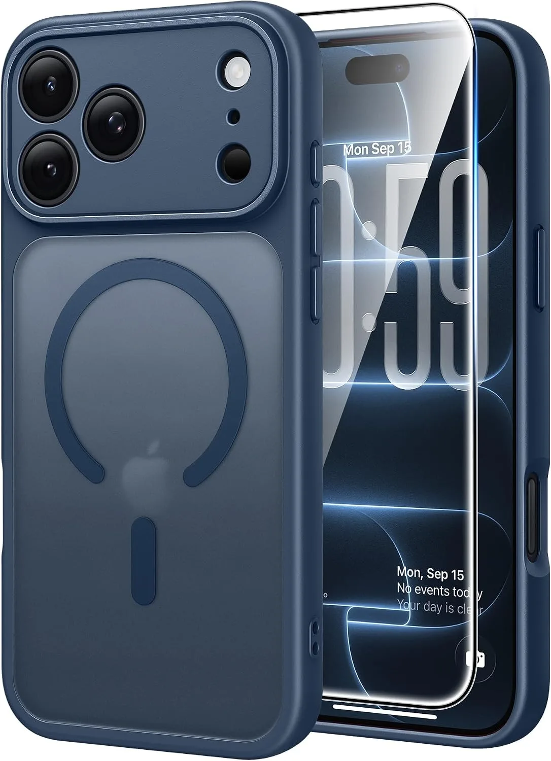 FNTCASE for iPhone 18 Pro Max / 17 Pro Max Case Fit for MagSafe Blue