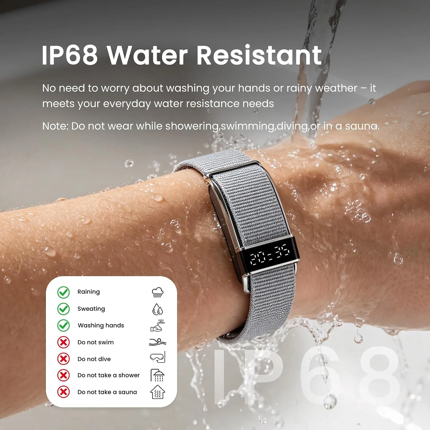 Smart Bracelet for Men Women Health Band Activity Fitness Tracker
