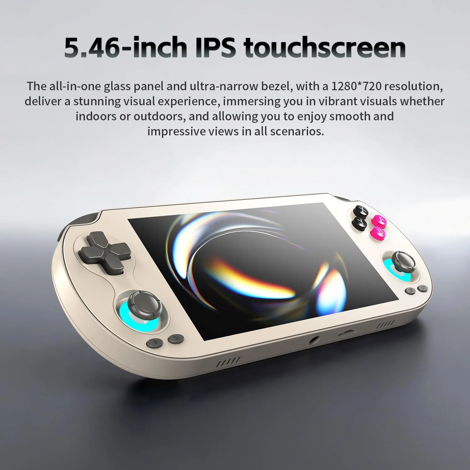 Cintwor RG VITA Handheld Game Console, Android 12 Retro Gaming Console with 5.46 Inches IPS Touch Screen, 3GB+64GB, Portable Game Console Support Multi-Emulator and WiFi 5 Bluetooth 5.0 (Retro Gray)