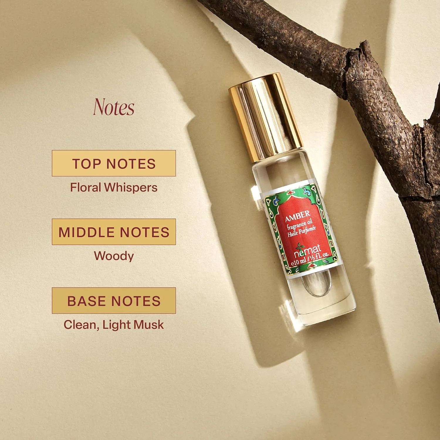 Nemat Amber Perfume Oil Roll-On, 10 ml