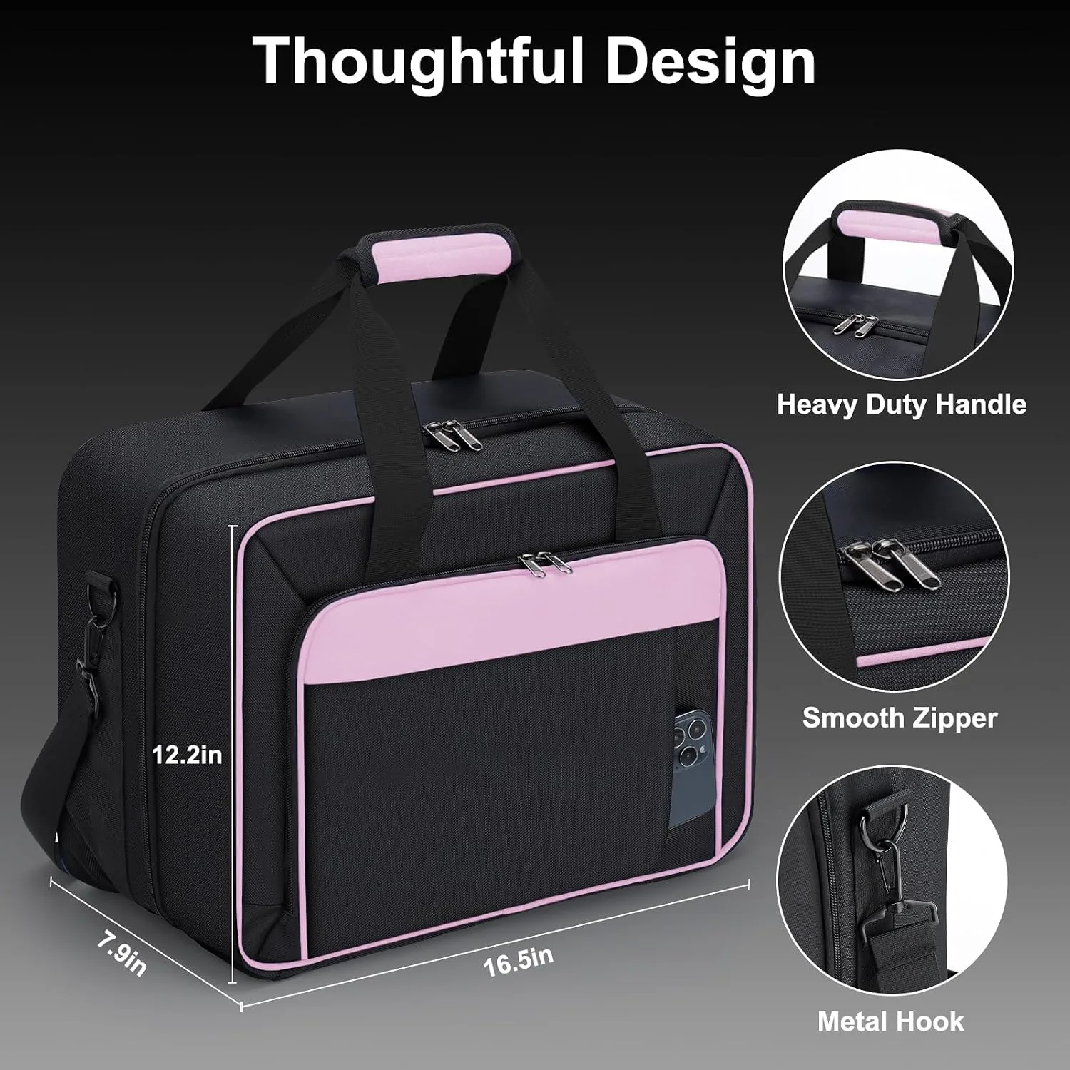 GDNasist Carrying Case Compatible with PS5/PS5 Pro/PS5 Slim, Pink