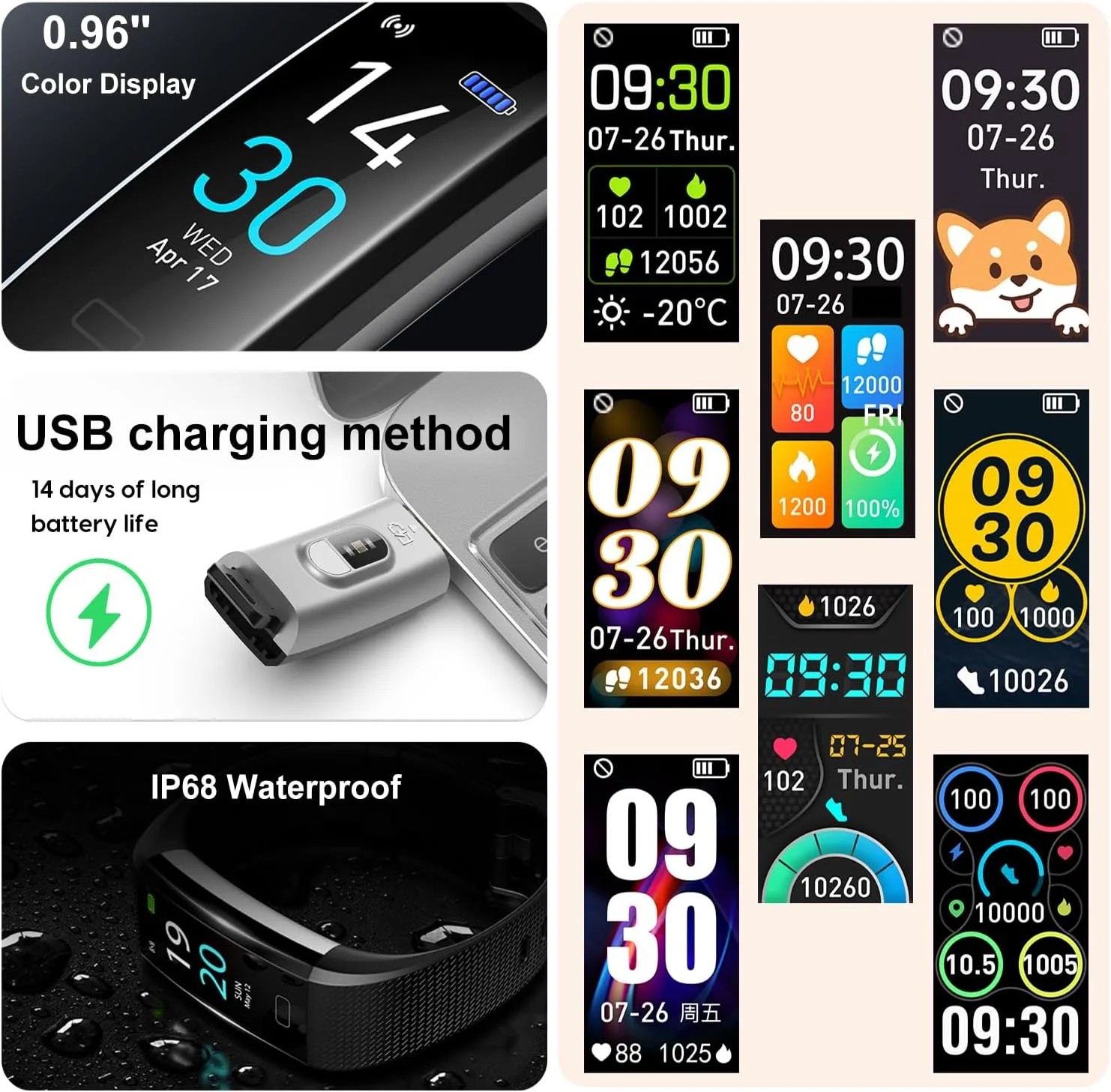 Fitness Tracker with Step/Distance/Calories Counter for Women Men
