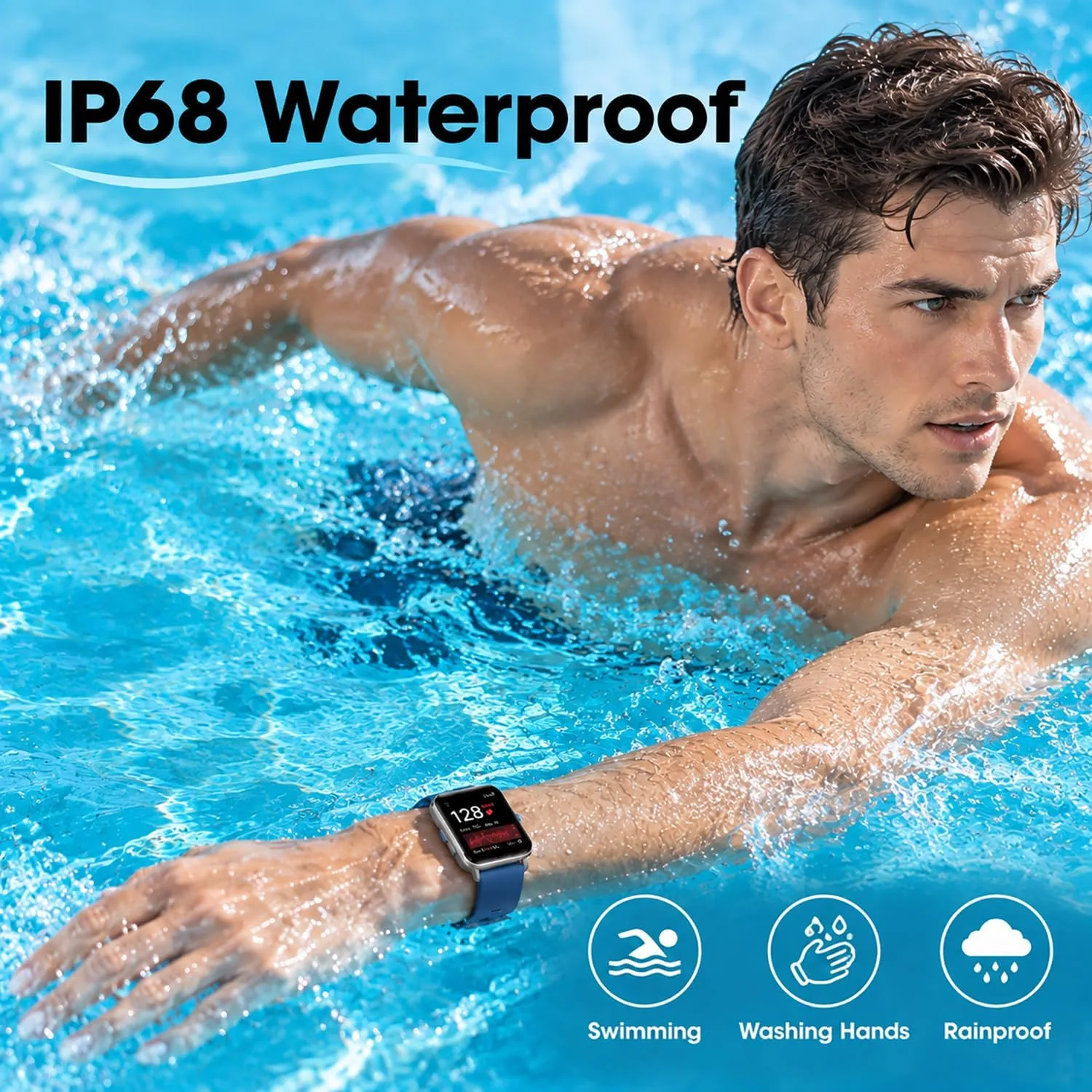 Smart Watch Fitness Tracker No APP No Phone Needed, Step Counter Watch