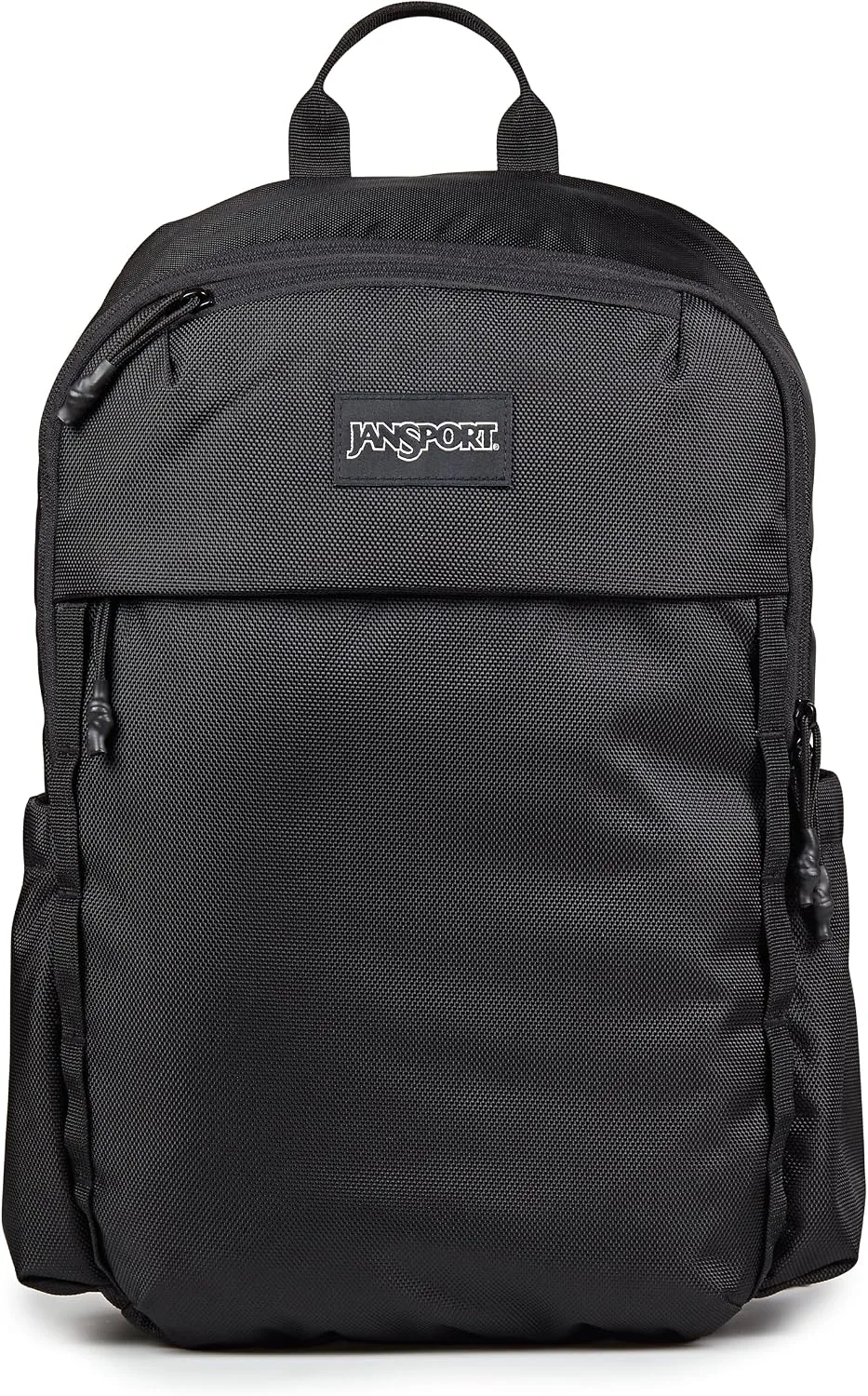 JanSport Venture Daypack – Travel Pack With Large Main Compartment, Padded Laptop Sleeve, Dual Water Bottle Pockets, and Attachment Buckles, Black