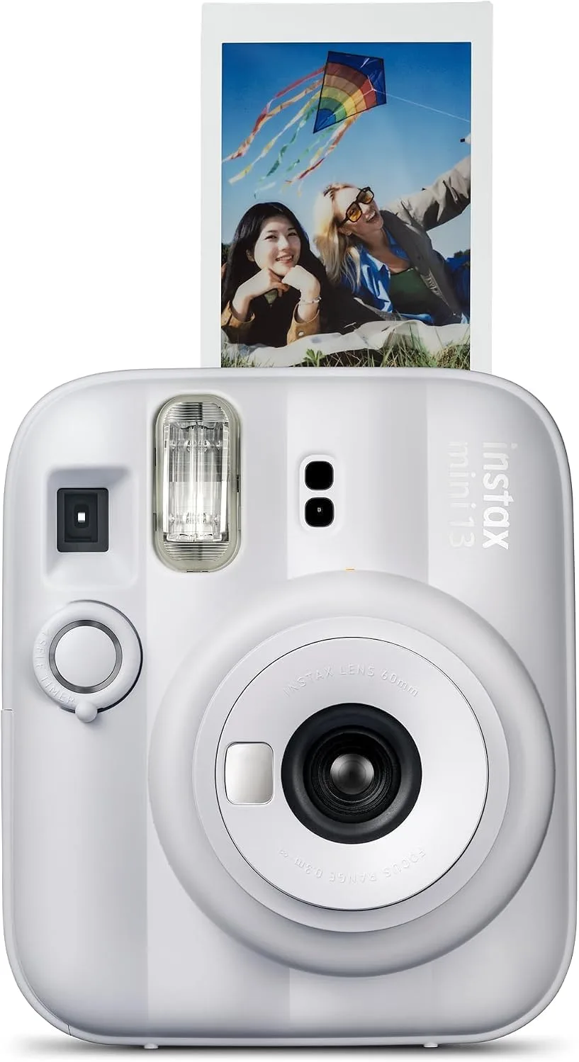 FUJIFILM instax mini 13 Instant Film Camera (Clay White + 20 Sheets of Extra Film)