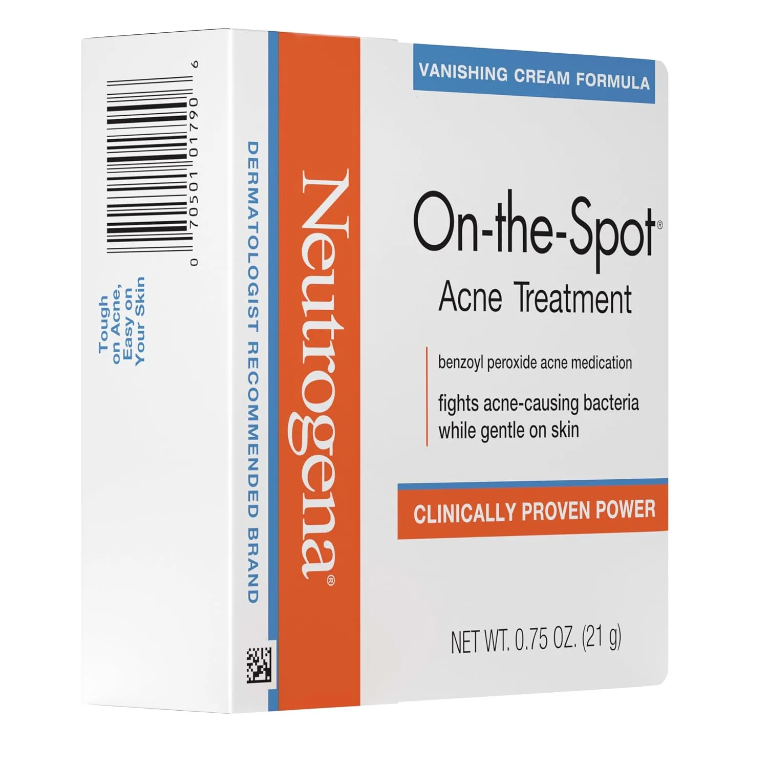 Neutrogena On-The-Spot Acne Spot Treatment Cream, 0.75 oz