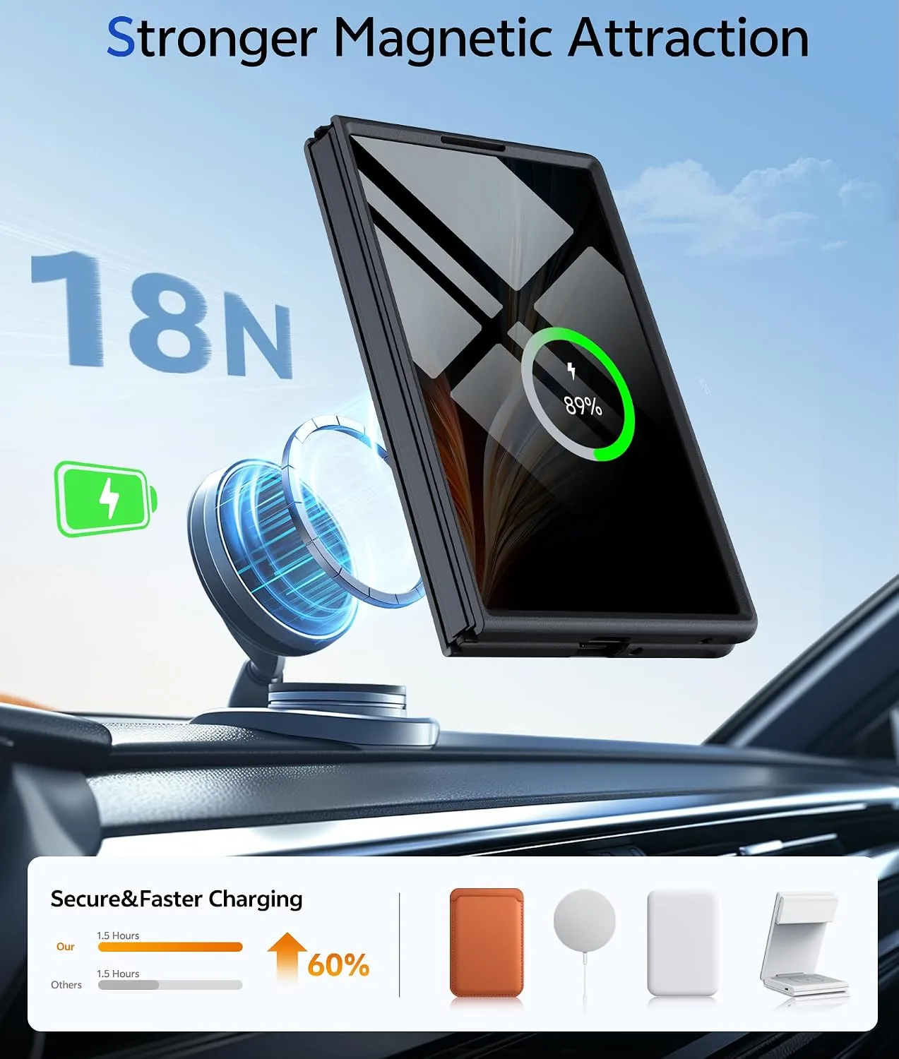 for Samsung Galaxy Z Fold 8 Case, with Privacy Screen Protector
