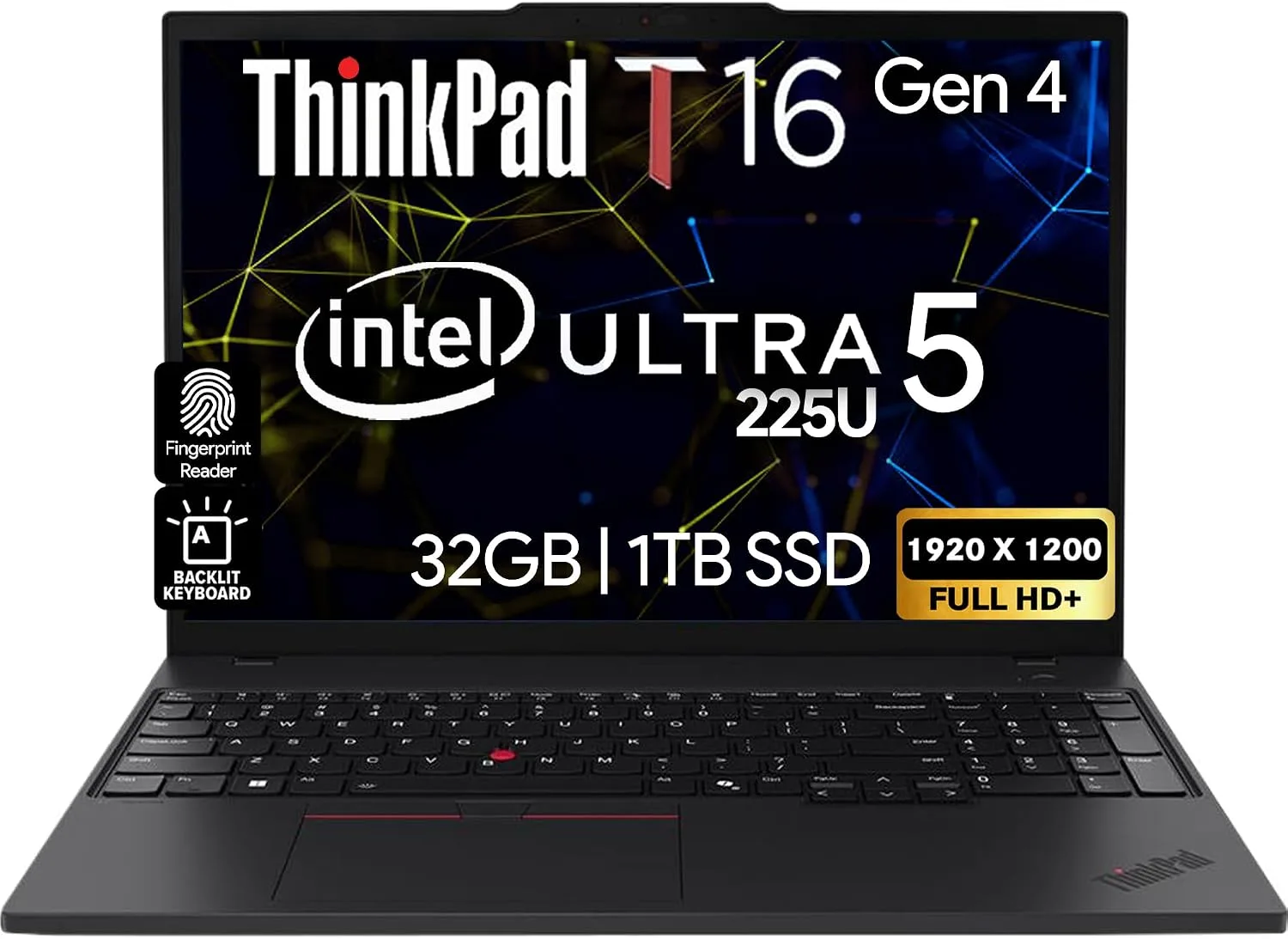 Lenovo ThinkPad T16 Gen 4 Intel Core Ultra 7 255U, 16GB DDR5 RAM, 512GB SSD