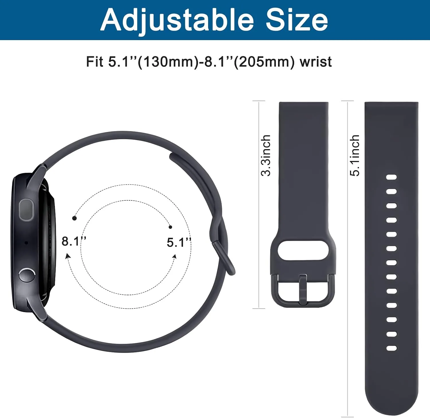 AK Band for Amazfit GTS 4 / GTS 4 Mini / GTS 3 / GTS 2 / GTS 2e / GTS 2 mini / GTS / GTR mini Bands, 20mm Soft Replacement Sport Strap for Amazfit Bip 3 / Bip 3 Pro / Bip U Pro / Bip / Bip Lite / Bip S / Bip S lite / Bip U Smart Watch Women Men