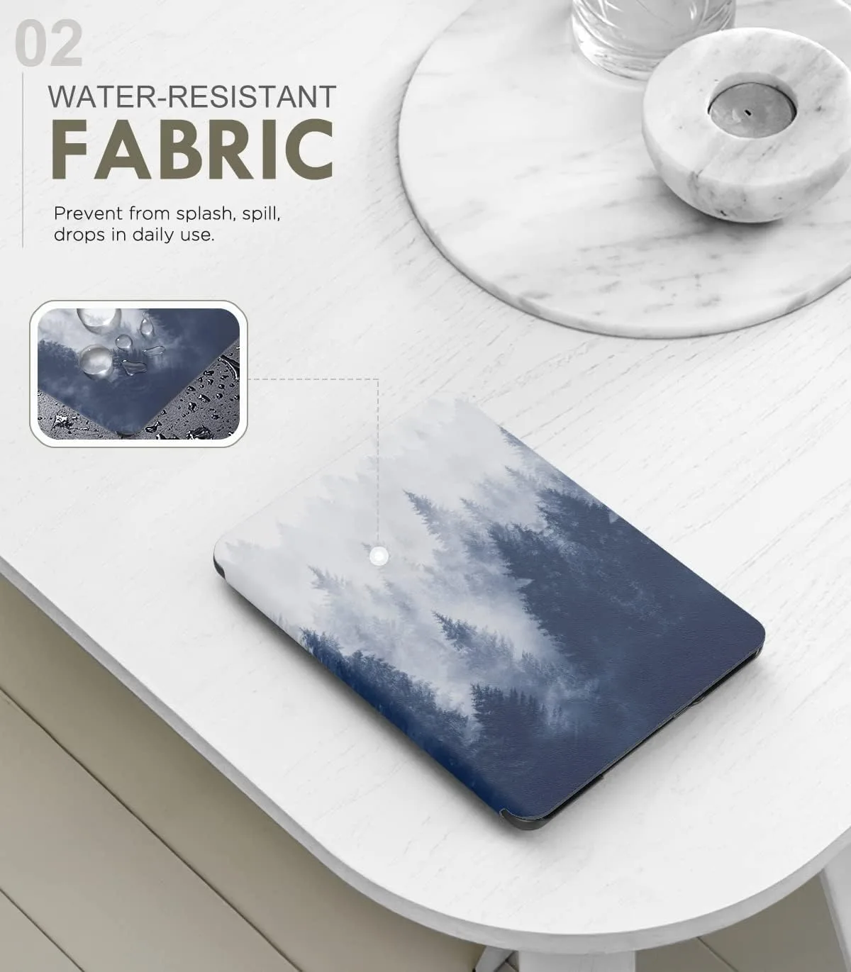Moko Case for 7" Kindle Paperwhite 12th Gen 2024/Colorsoft,Gray Forest