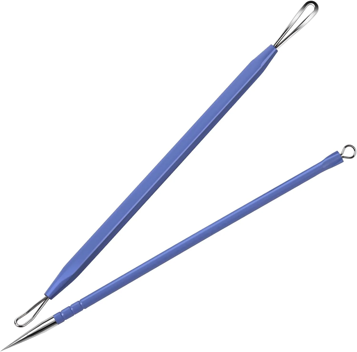 Teenitor Pimple Extractor Acne Treatment Surgical Grade Blackhead Comedone Removal 2-in-1 Popper Tool (Blue)