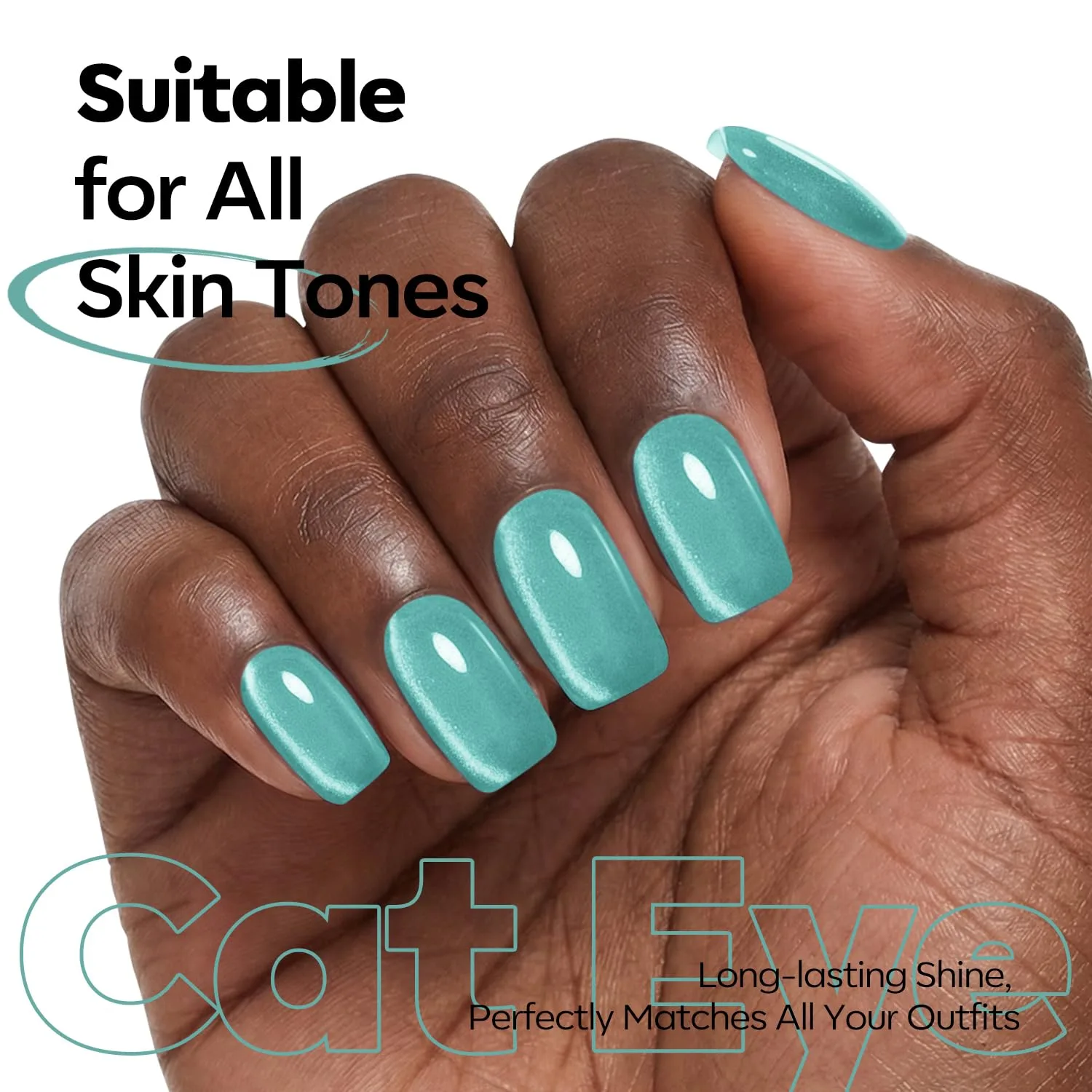modelones Green Cat Eye Gel Nail Polish Blue Turquoise Gel Polish