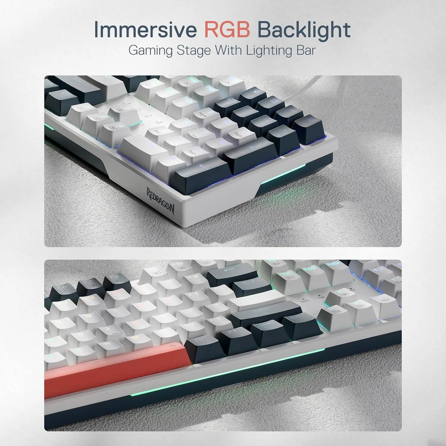 Redragon K668 108-Key Hot-Swap Wired RGB Gaming Keyboard, Extra 4 Hotkeys