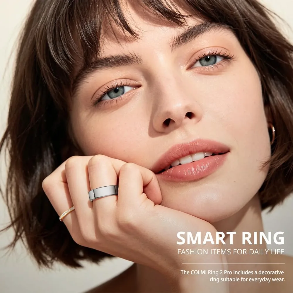 COLMI Ring 2 Pro Titanium Smart Ring, AI Health, Sleep & Fitness Ring.