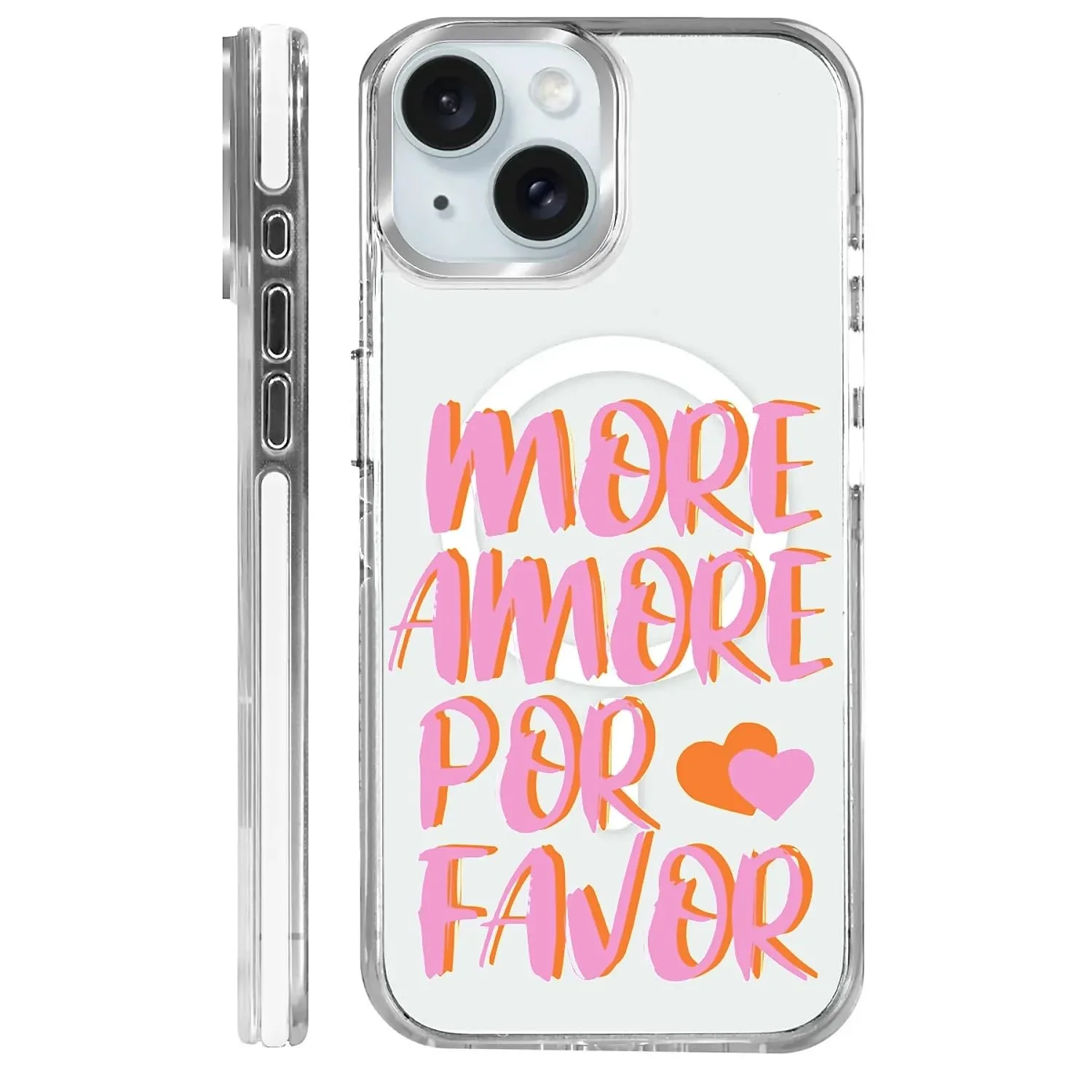 Funda para iPhone 15 Plus compatible con Magsafe protección de cámara transparente
