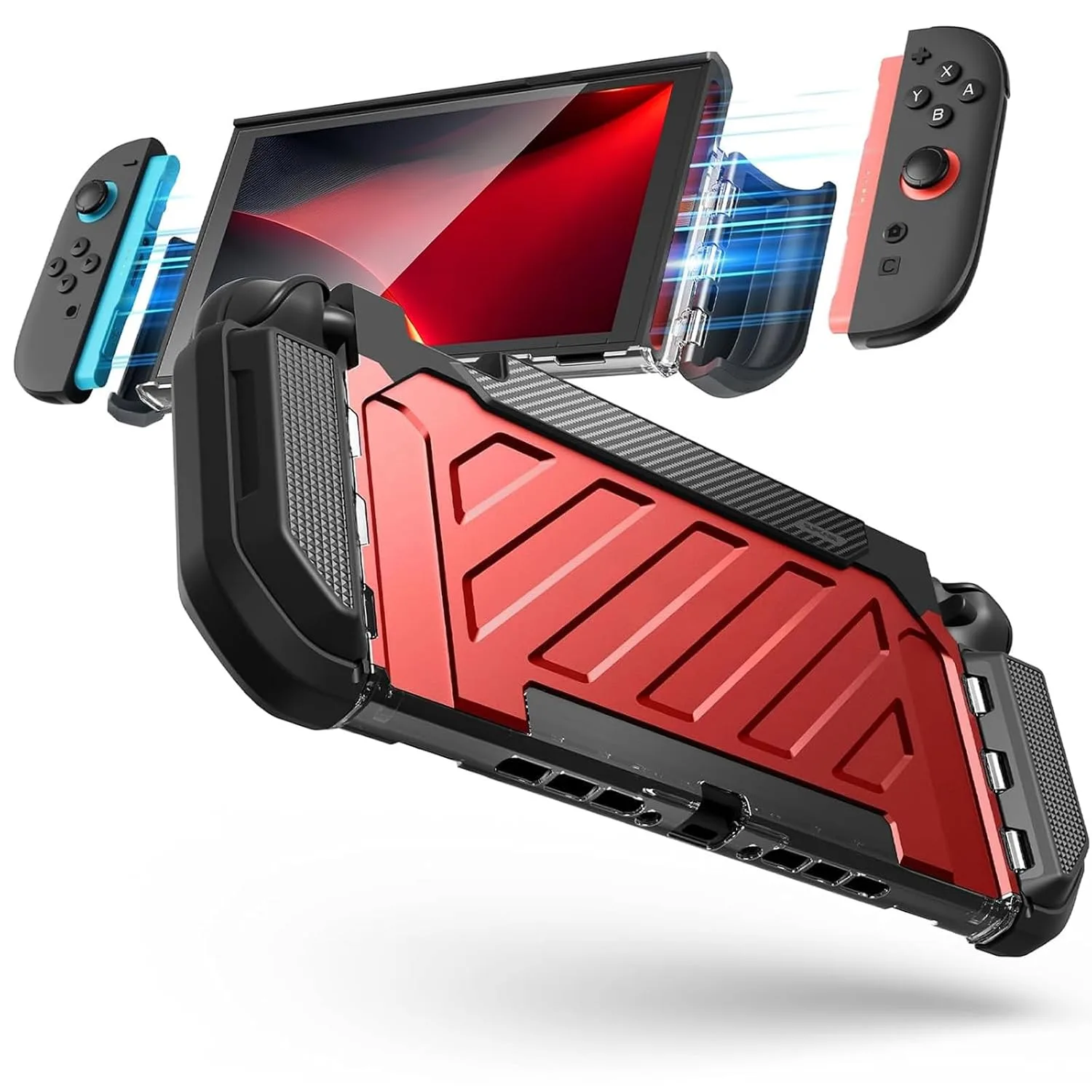 SUPCASE for Nintendo Switch 2 Case 2025, Joy Con Remove Friendly, Red