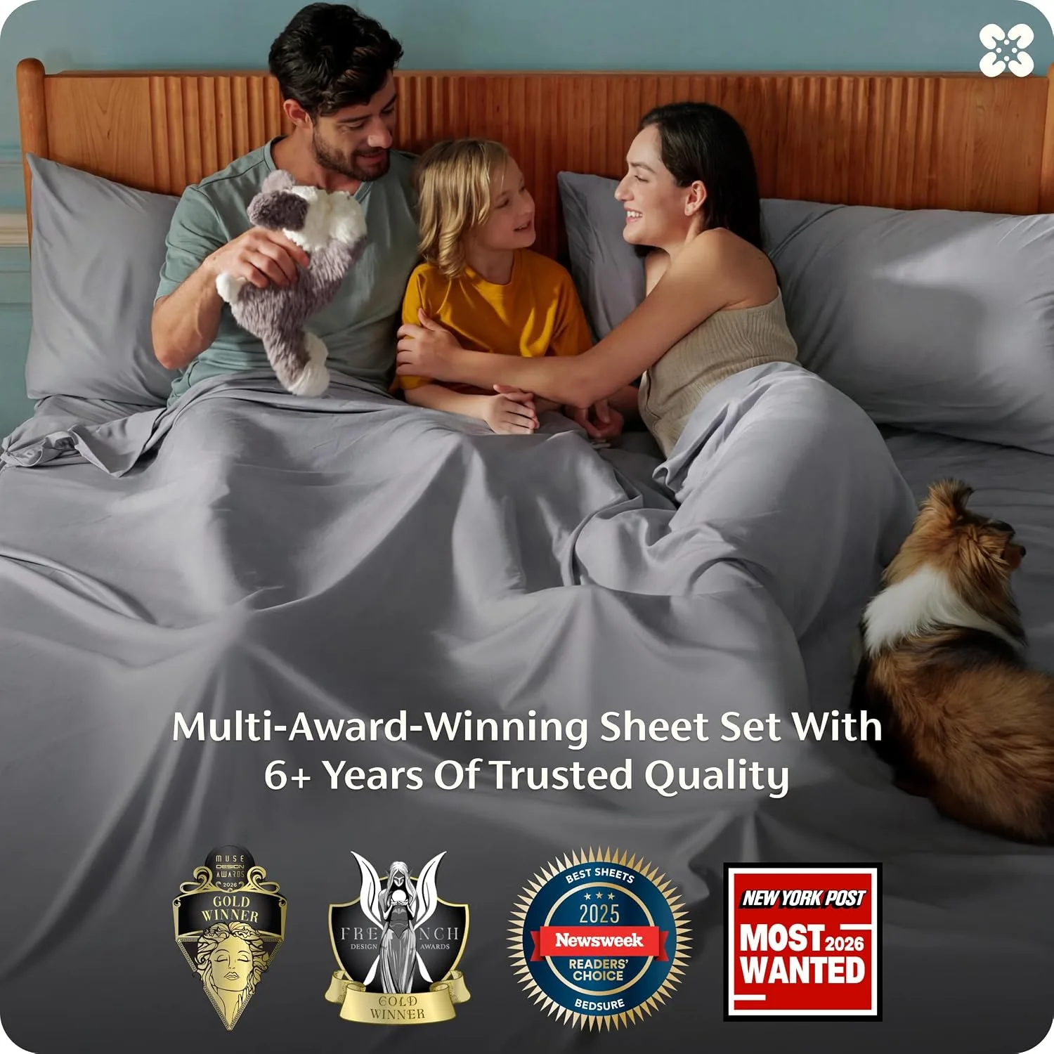 Bedsure PureWoven 100% Rayon Derived from Bamboo, Full Size Sheets, 4 PCS