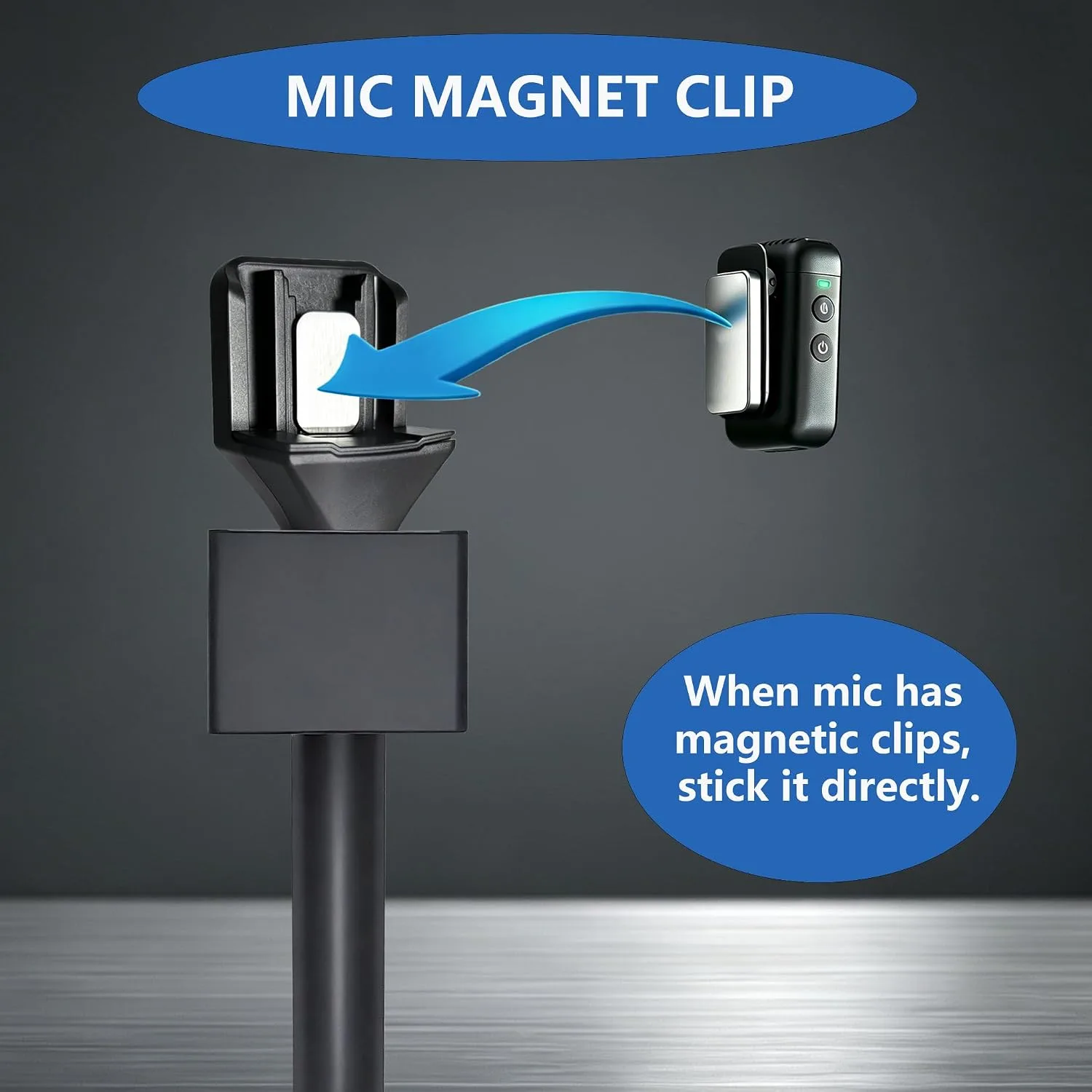 Microphone Holder for DJI Mic Mini/2/3, Universal Mic Mini Accessories for RØDE and All Wireless Mini Microphone, Magnetic Microphone Handle for Vlog, TIK Tok, Interview, Reports, Podcast