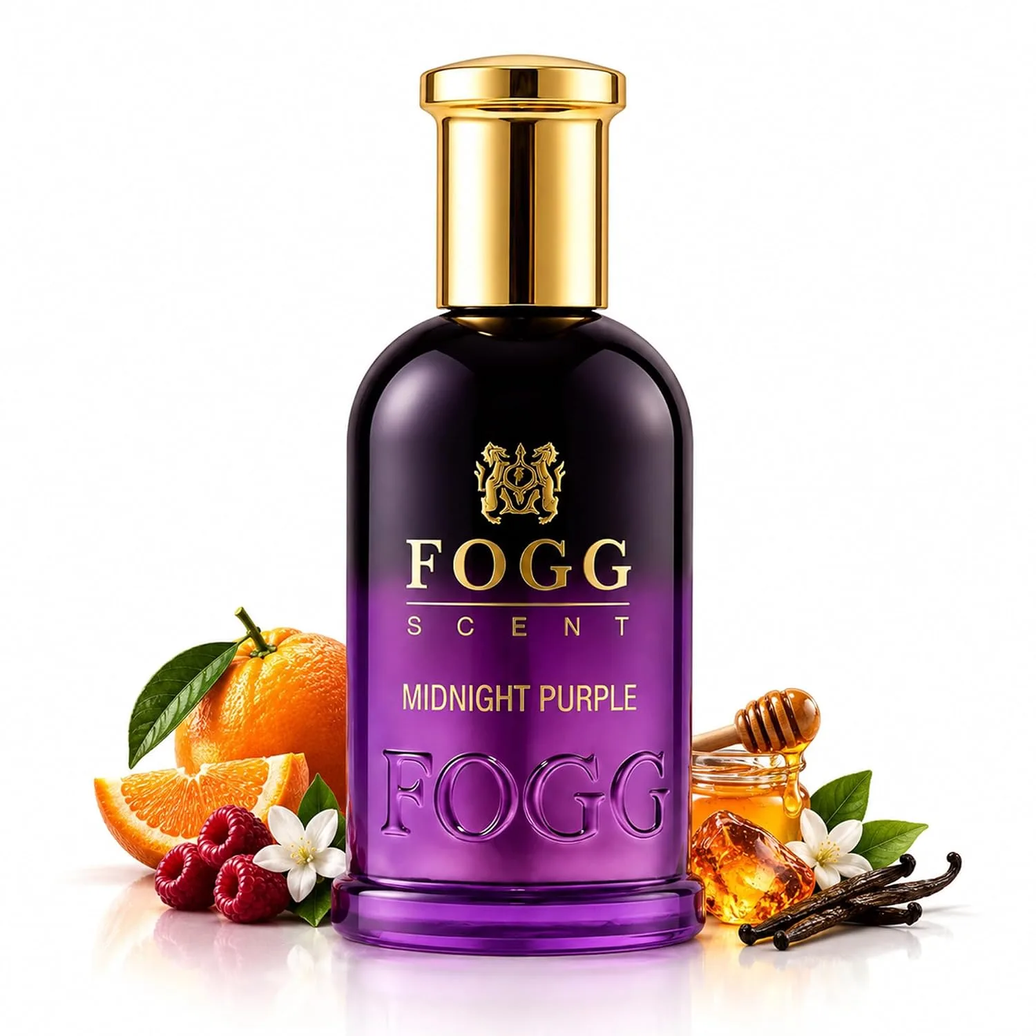 Fogg Midnight Purple Eau De Parfum for Women, 100ml | Long Lasting Floral & Fruity Perfume | Orange, Neroli, Raspberry, Jasmine, Vanilla & Amber Fragrance