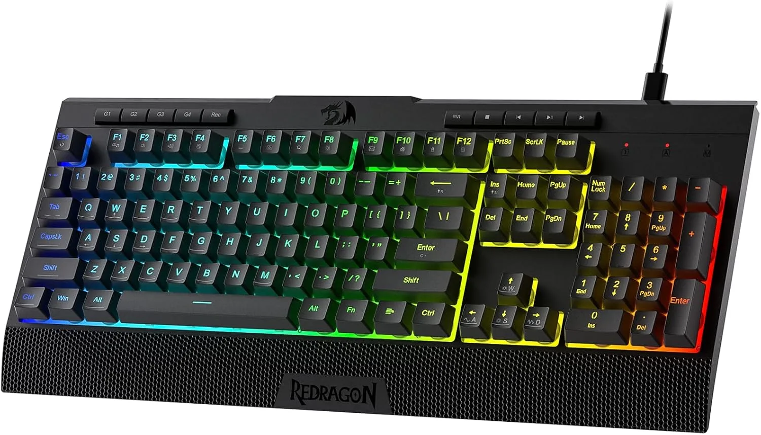 Teclado Gamer Redragon K525 RGB 104 Teclas Membrana Cableado