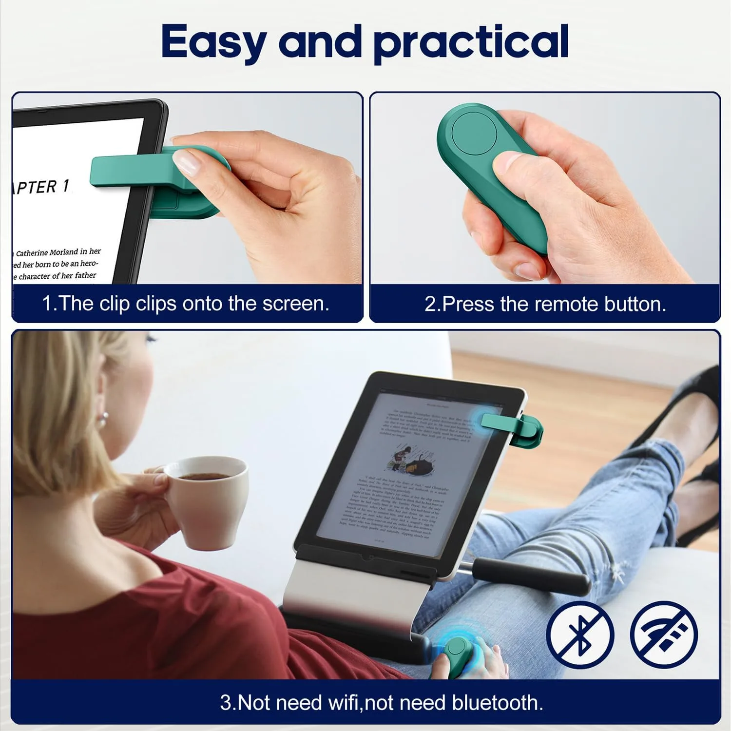 Page Turner for Kindle Remote Control for iPhone iPad Tablets eReaders