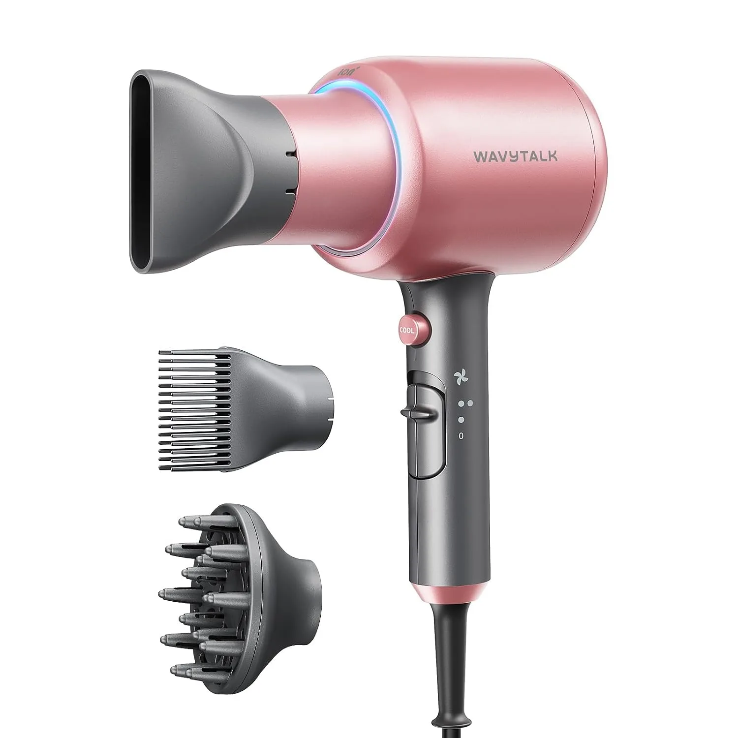 wavytalk Blown Away Ionic Hair Dryer with Diffuser for Curly Hair