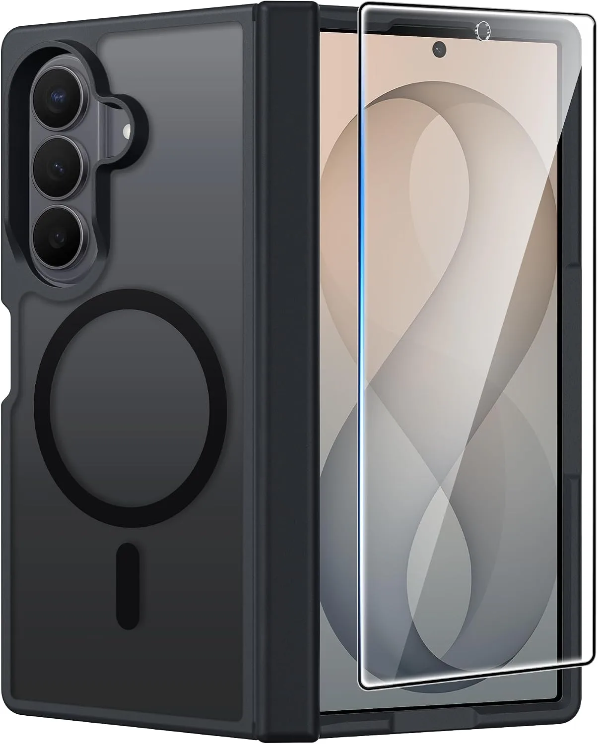FNTCASE for Samsung Galaxy Z Fold 7 Case Magnetic with Hinge Protection