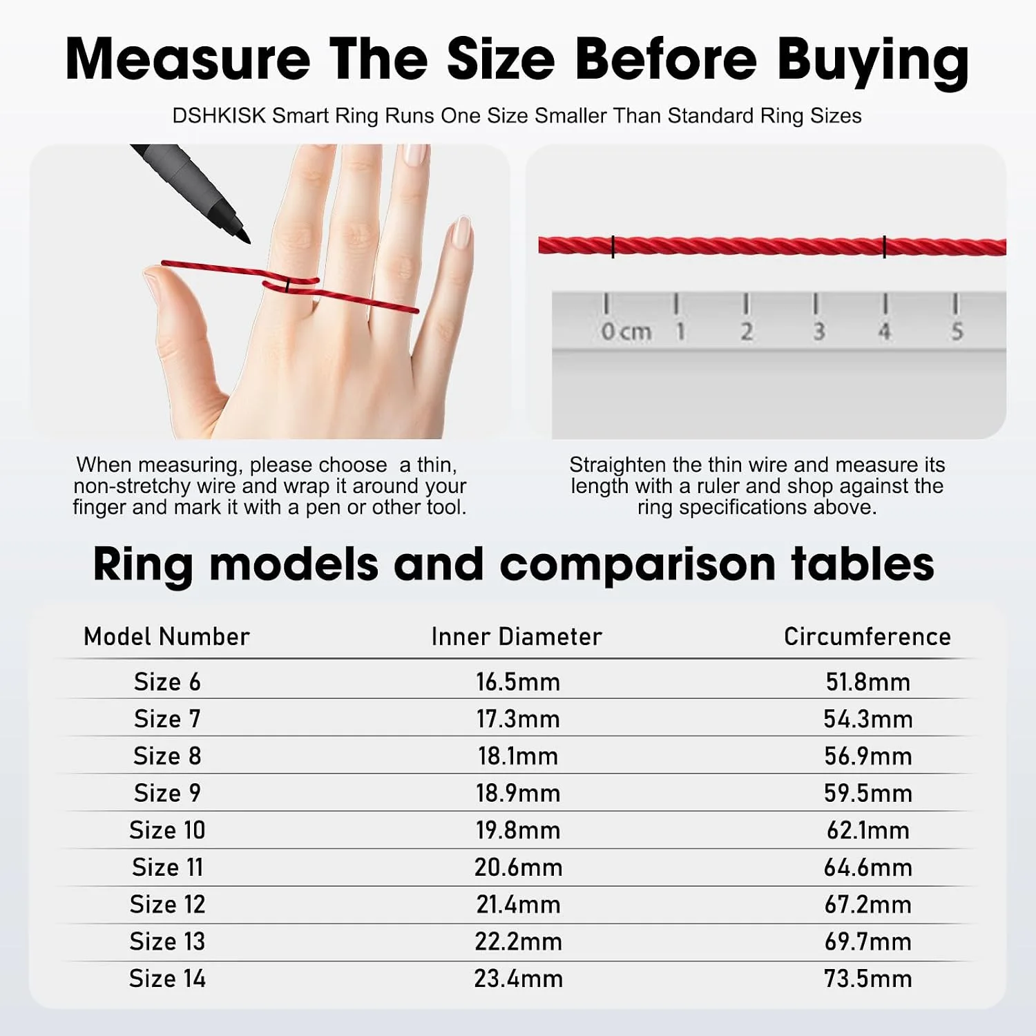 Smart Ring for Women Fitness Health Sleep Tracker White Size 10