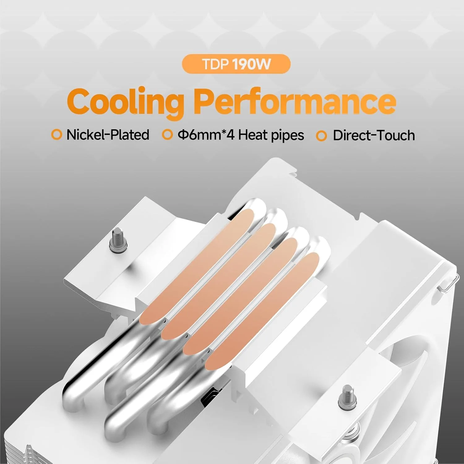 Delta A40 SE WH ARGB Air CPU Cooler,Flexible Lighting Connection Options