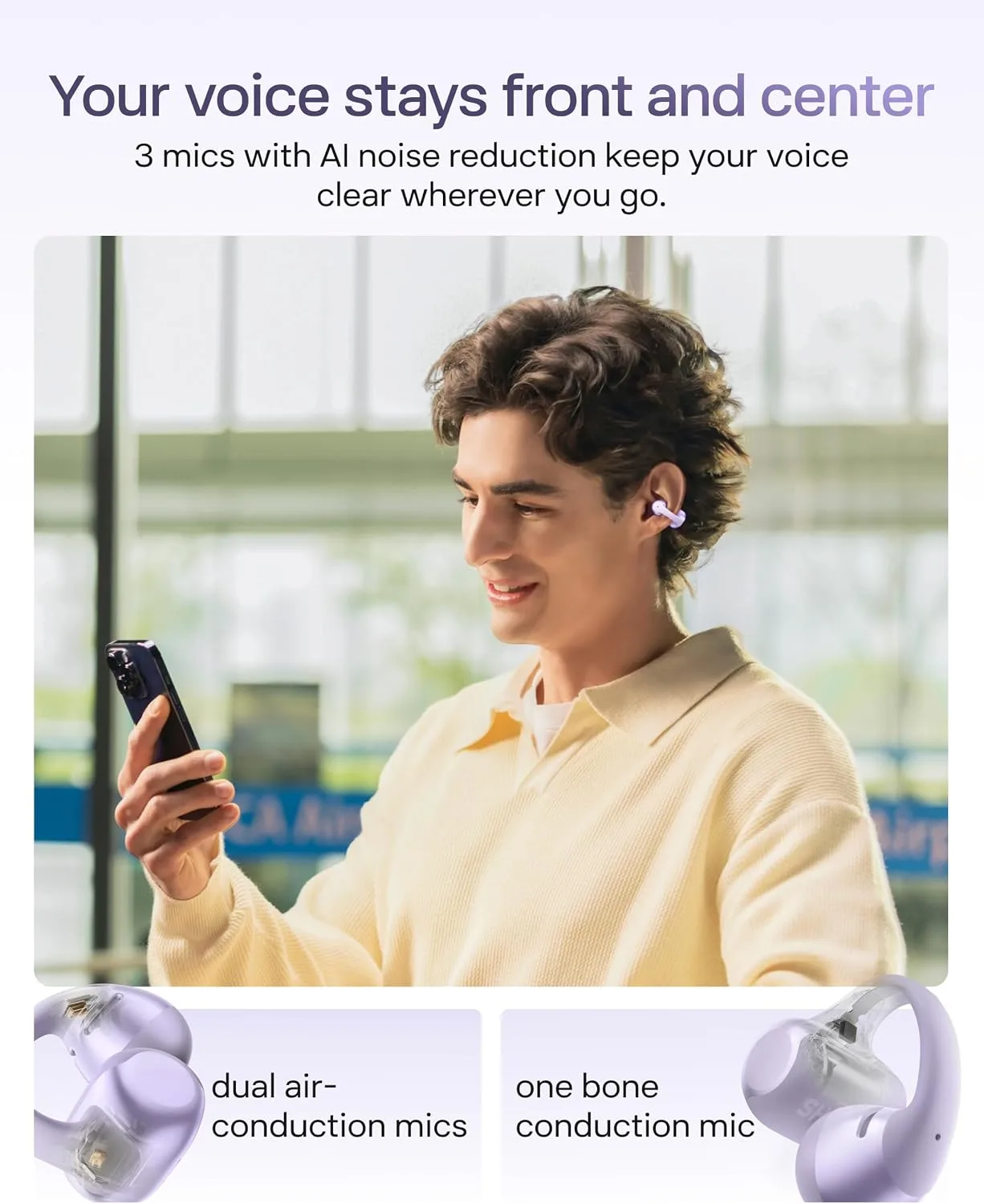SHOKZ OpenDots 2 Open-Ear Clip-On Earbuds with Upgraded Dolby Audio, 3-Mic Clear Calls, Rich Bass, Up to 40 Hrs of Audio, Wireless Charging, Interchangeable Left/Right Earbuds, IP57, Bluetooth 6.1