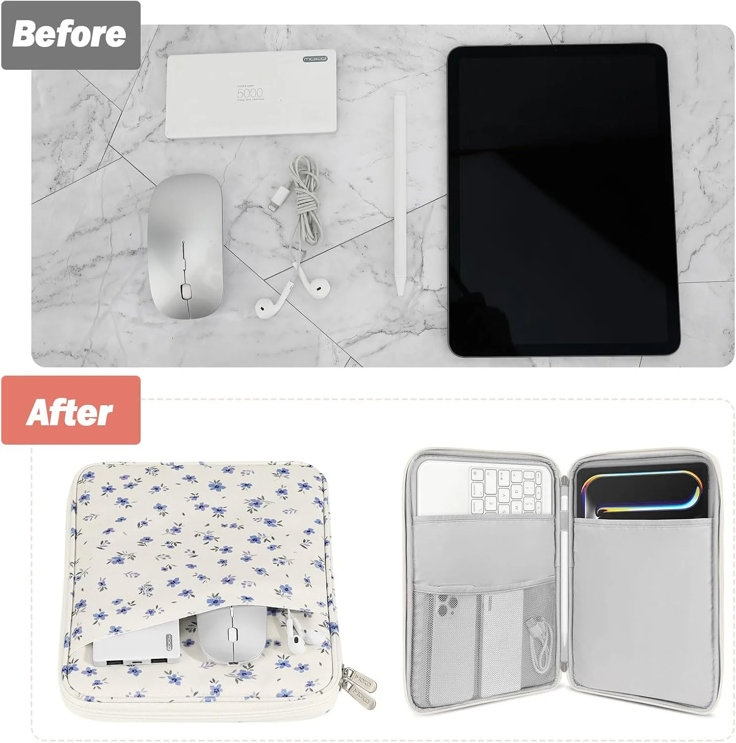 MoKo 9-11 Inch Tablet Sleeve Bag Carrying Case with Accessory Pocket