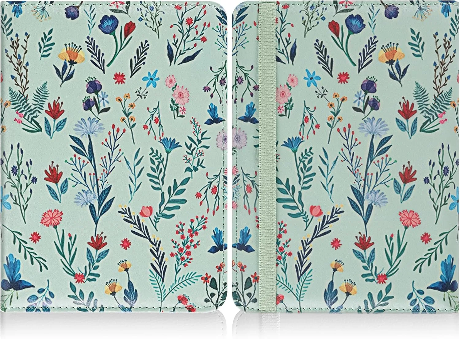 HoYiXi Universal Case for 6 inch Kindle eReader Compatible with Paperwhite(2015/2018)/Pocketbook and Tolino/Kobo Clara HD,6" eReader Protective Case Cover Elastic Rope,White Flowers