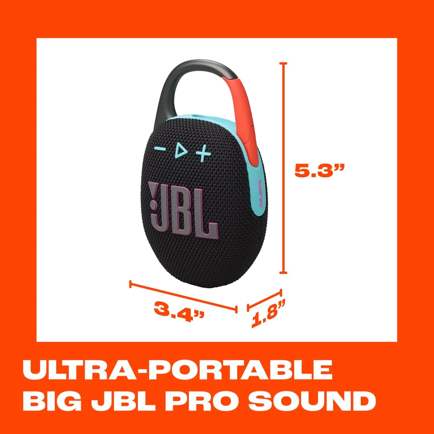JBL Clip 5 - Ultra-Portable Waterproof Speaker - Black