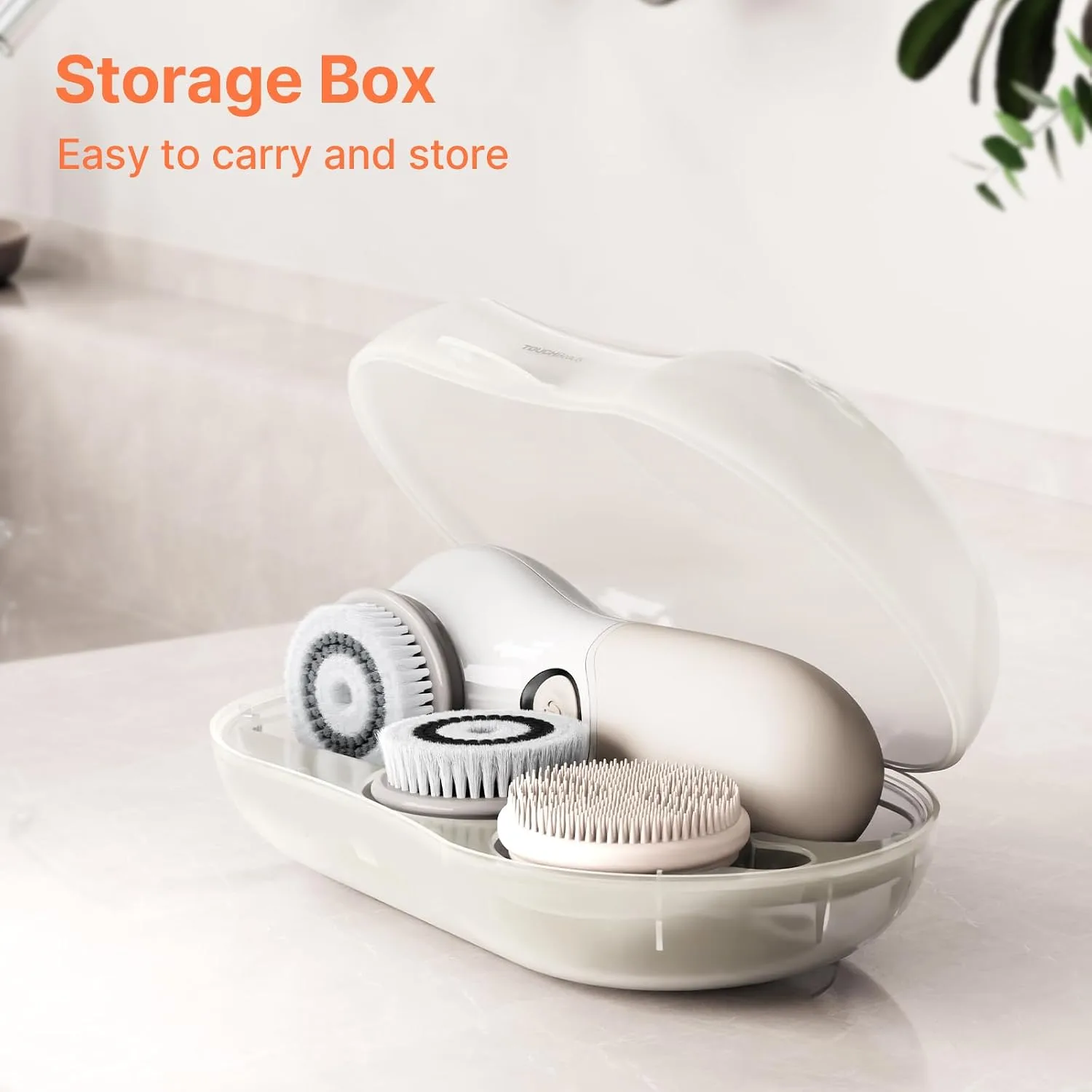 Face Scrubber with 3 Brush Heads & 2 Speeds - Deep Cleaning, Exfoliating, and Massaging for All Skin Types - Facial Cleansing Brush Includes Silicone Head, Travel Case & Free-Plastic Packaging